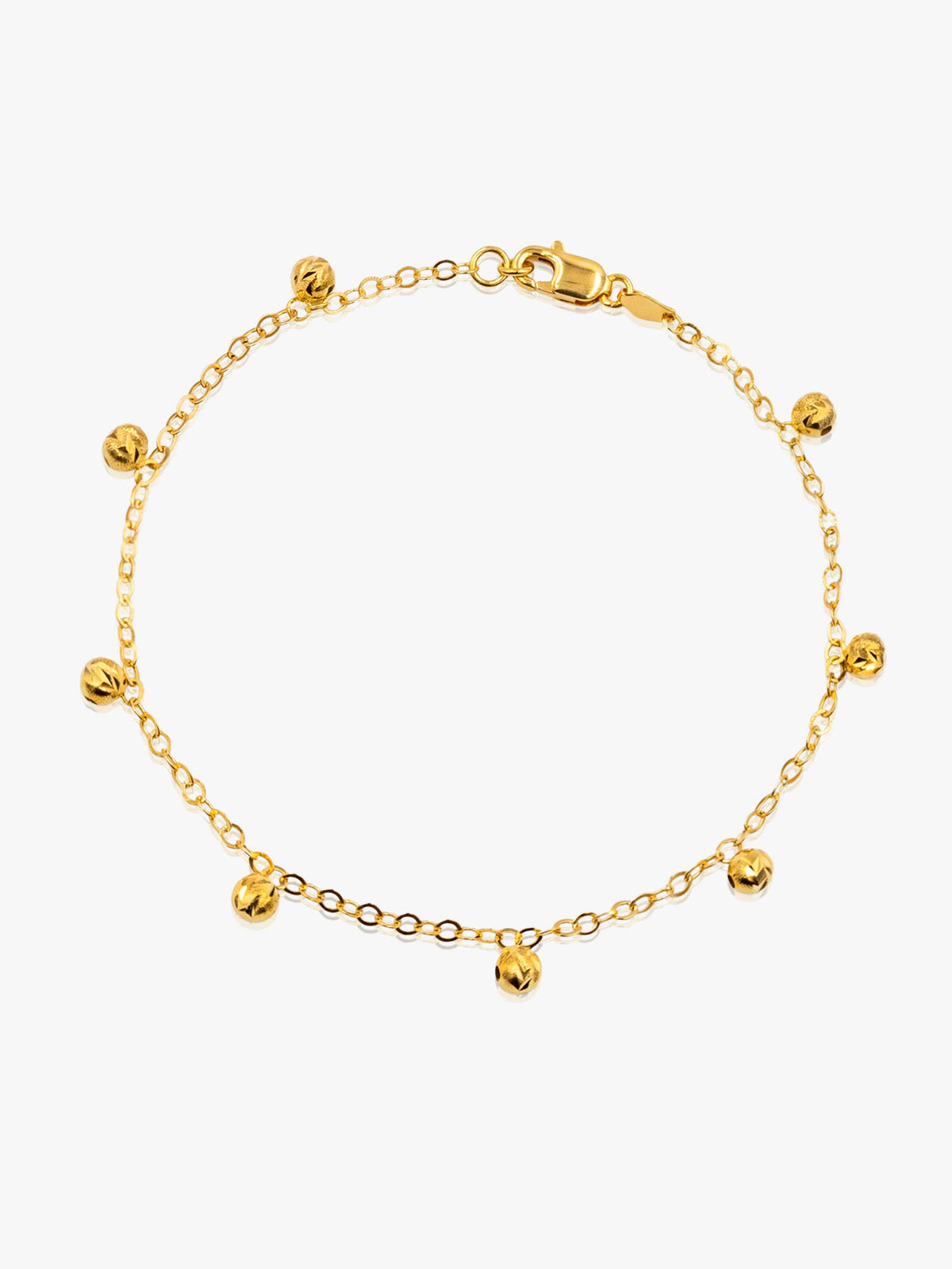 16K Ball Dangle Bracelet