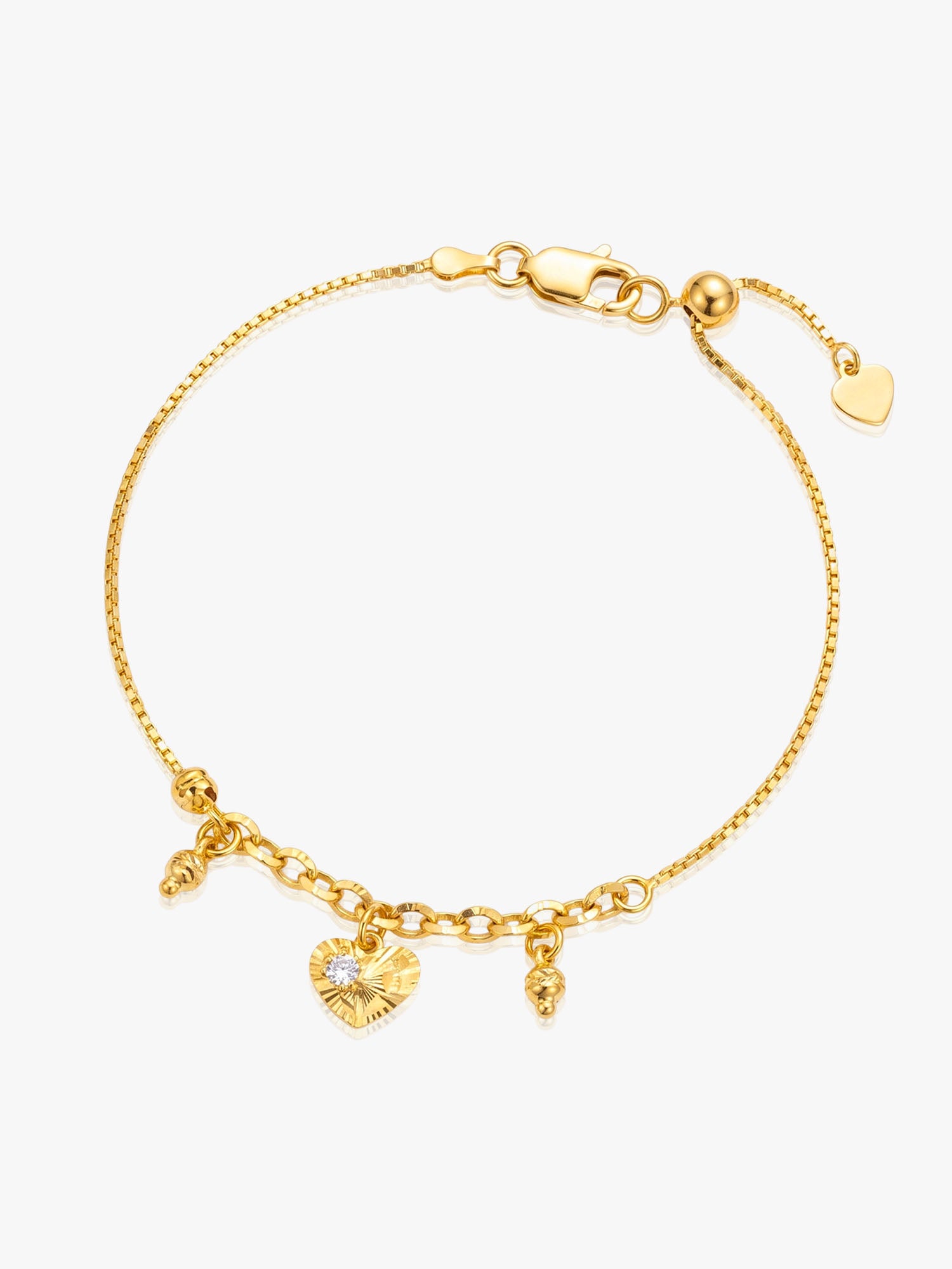 16K Fashion Love Dangling Bracelet