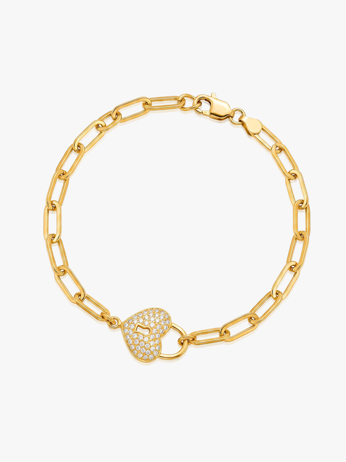 16K Gold Big Heart Lock