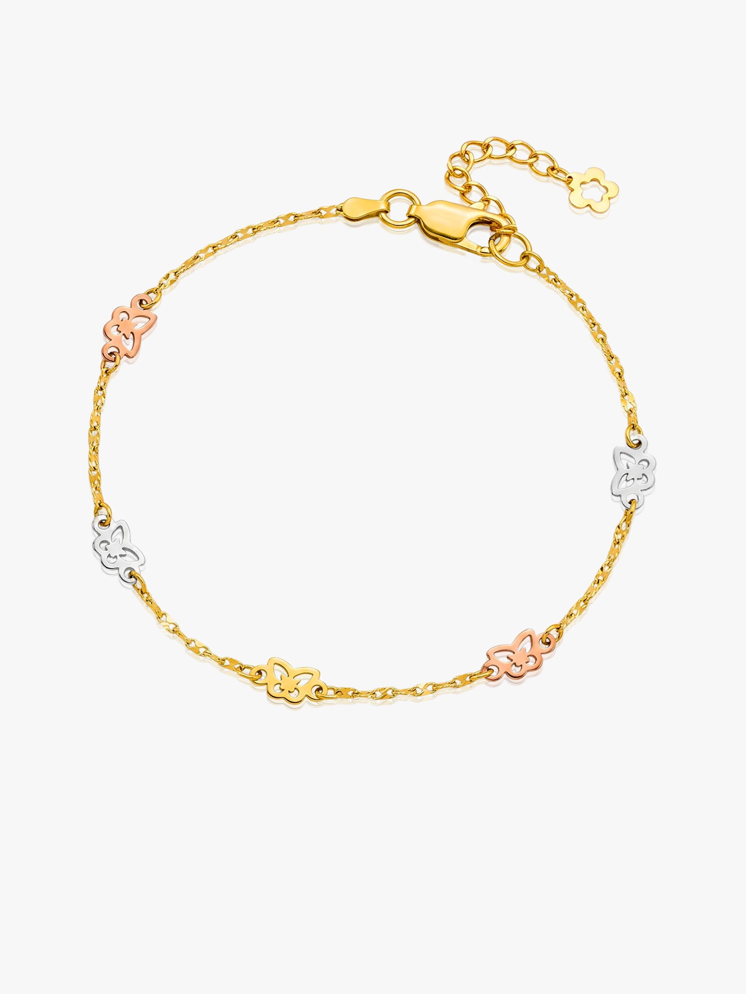 16K Gold Mix Butterfly Bracelet