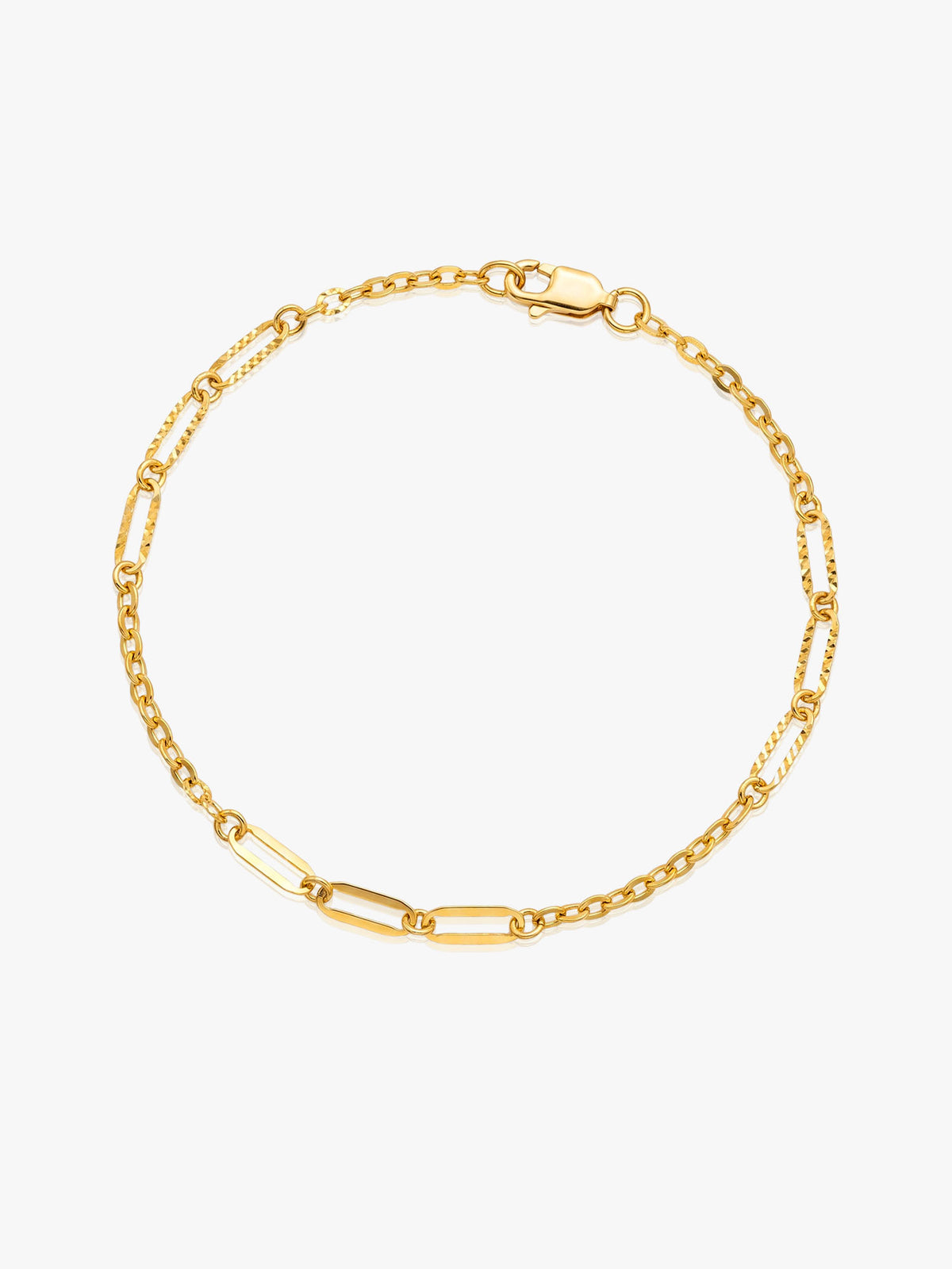 16K Paperclip Link Bracelet