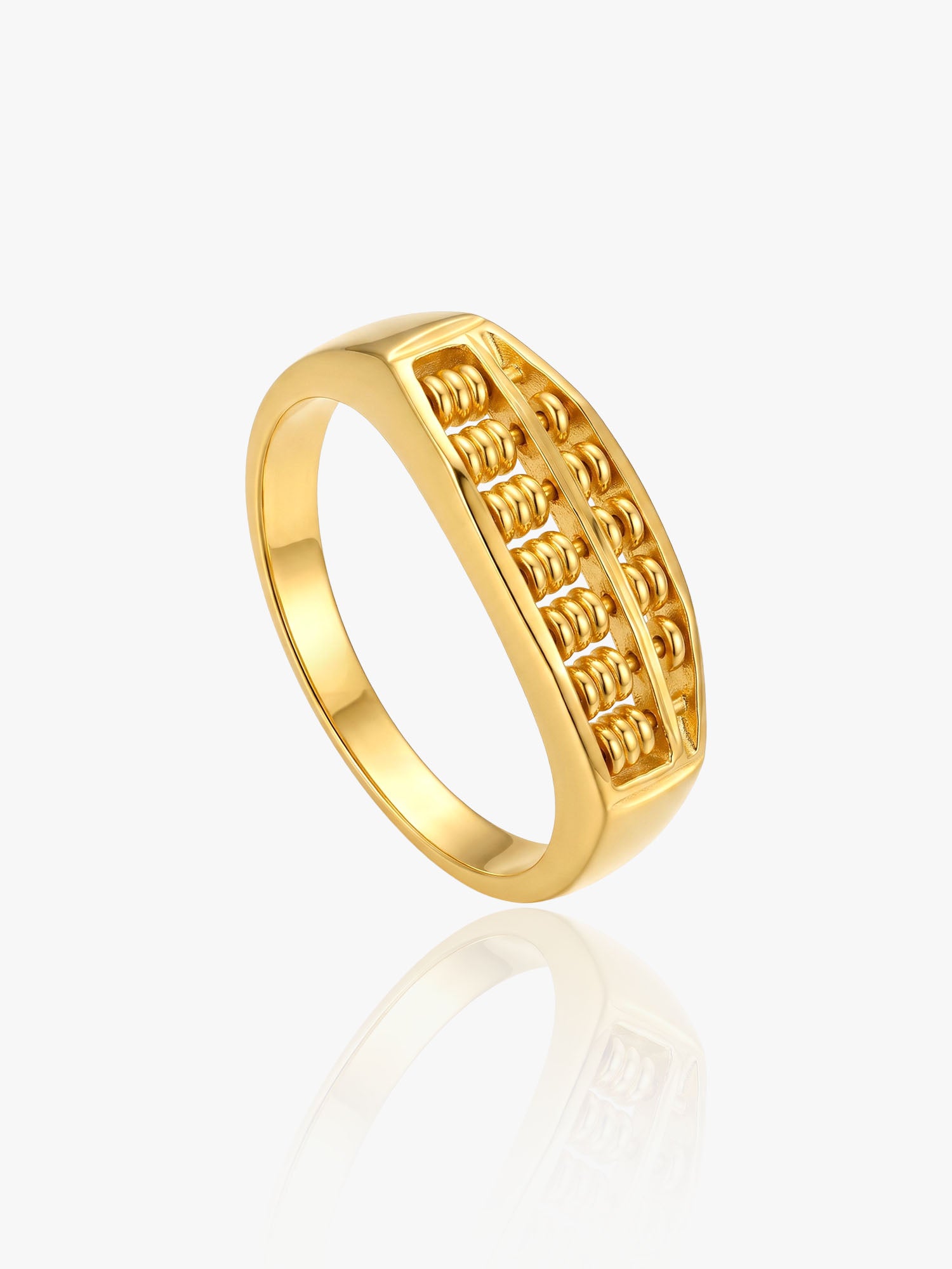 916 Gold Abacus Ring