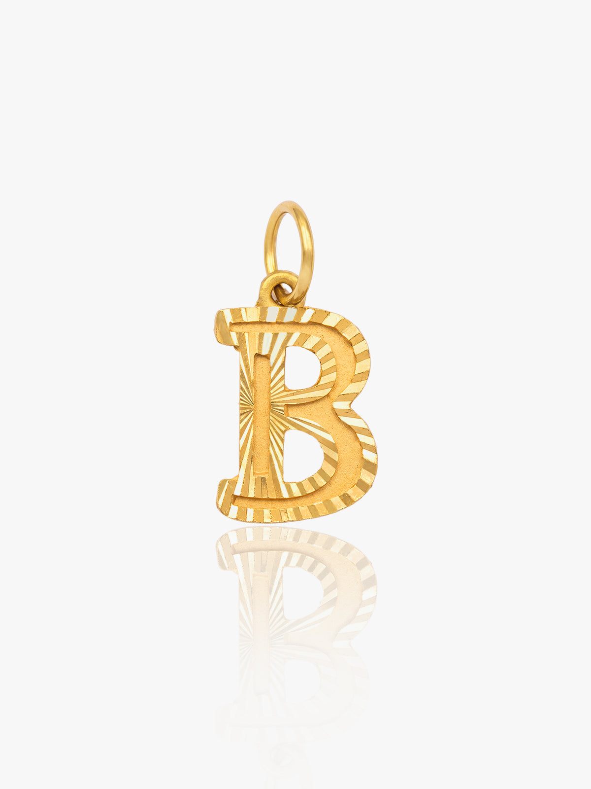 916 Gold Alphabet B Pendant