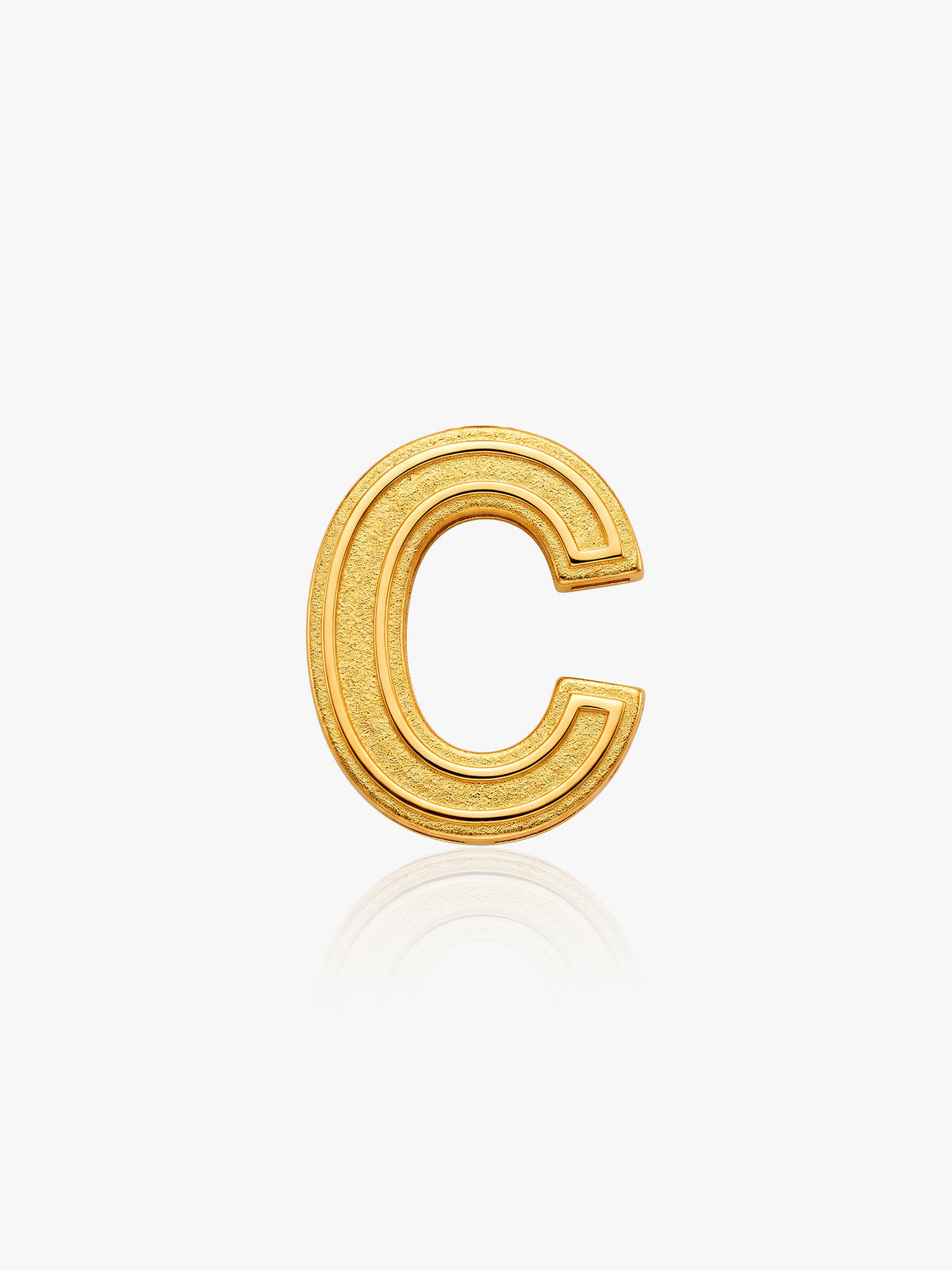 916 Gold Alphabet C Pendant IV