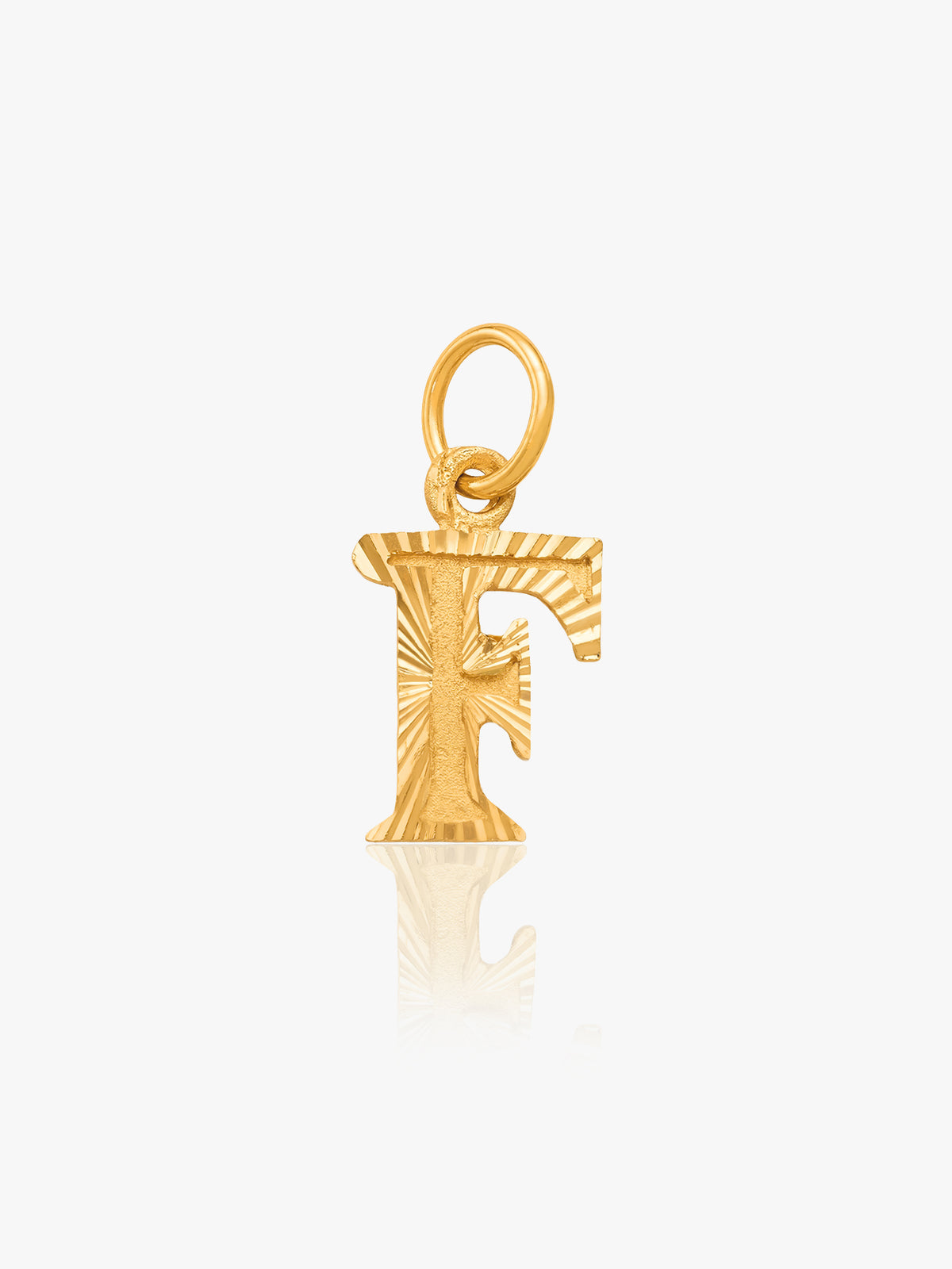 916 Gold Alphabet F Pendant