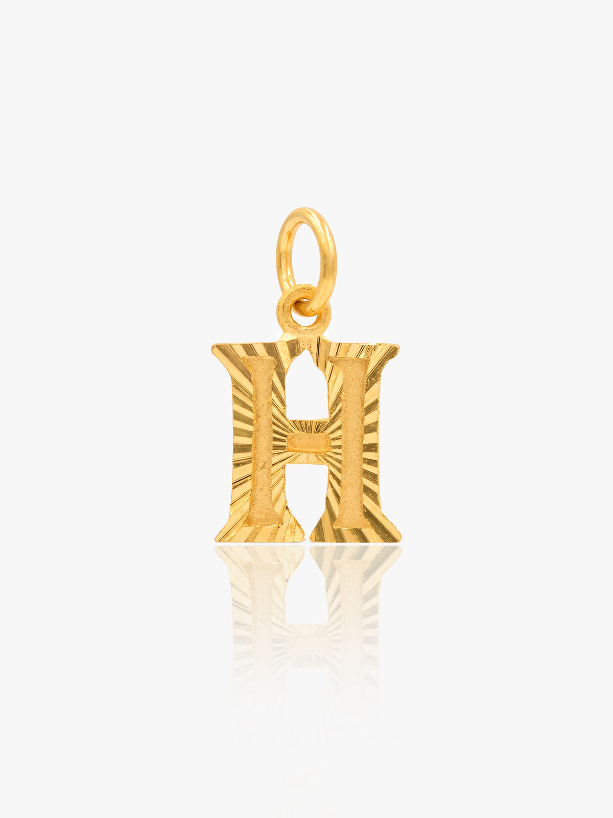 916 Gold Alphabet H Pendant
