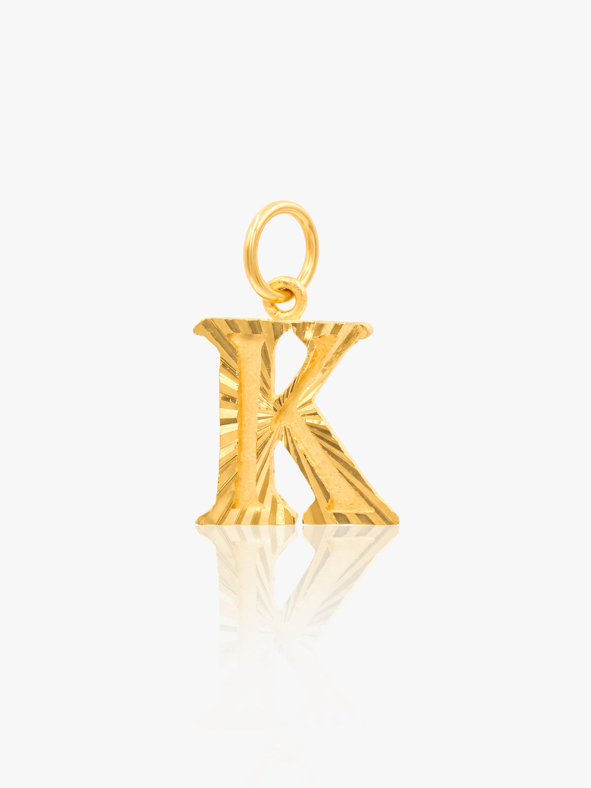 916 Gold Alphabet K Pendant