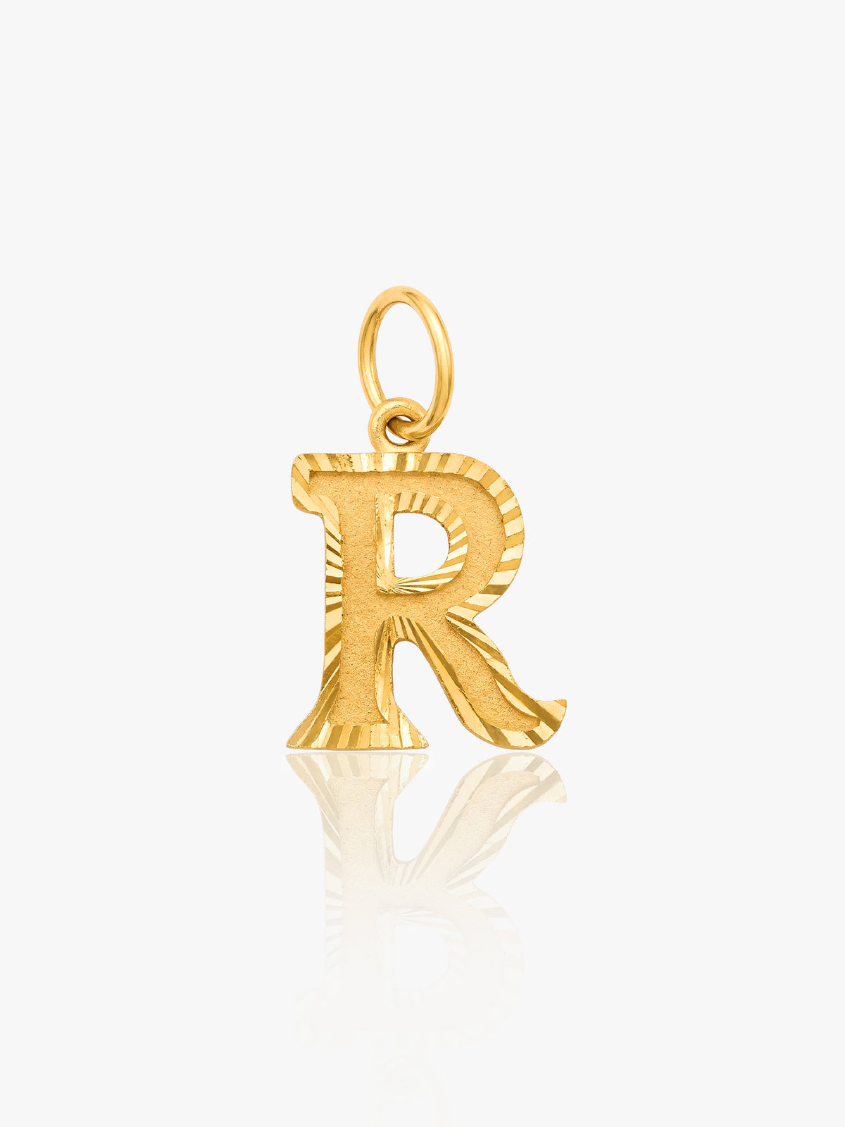 916 Gold Alphabet R Pendant
