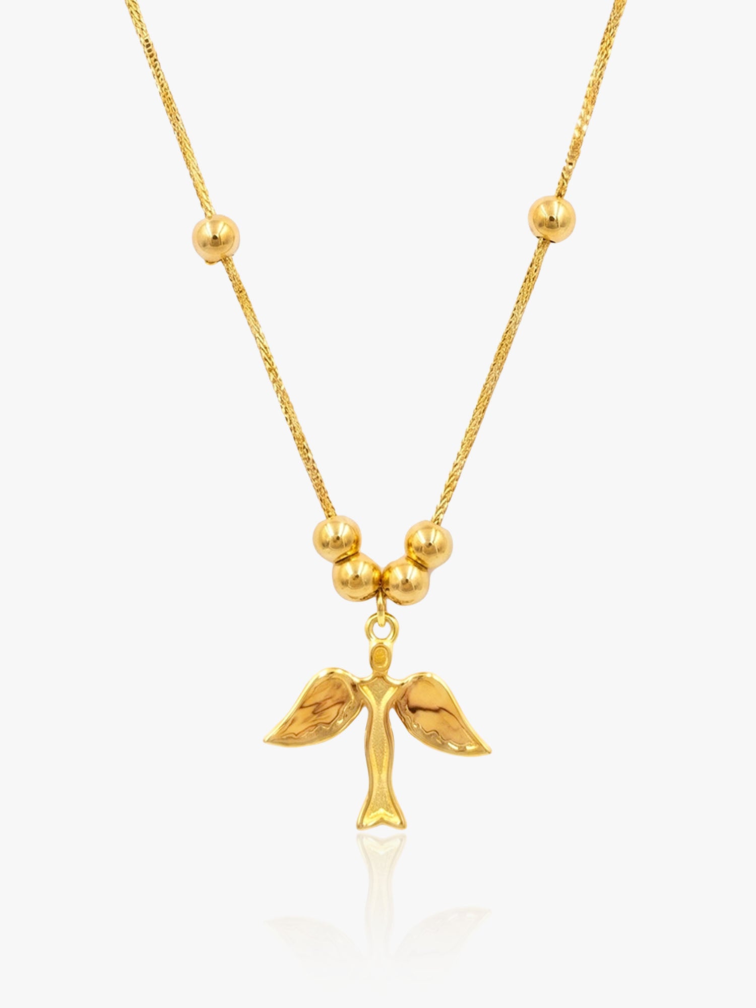 916 Gold Angel With Ball Chain