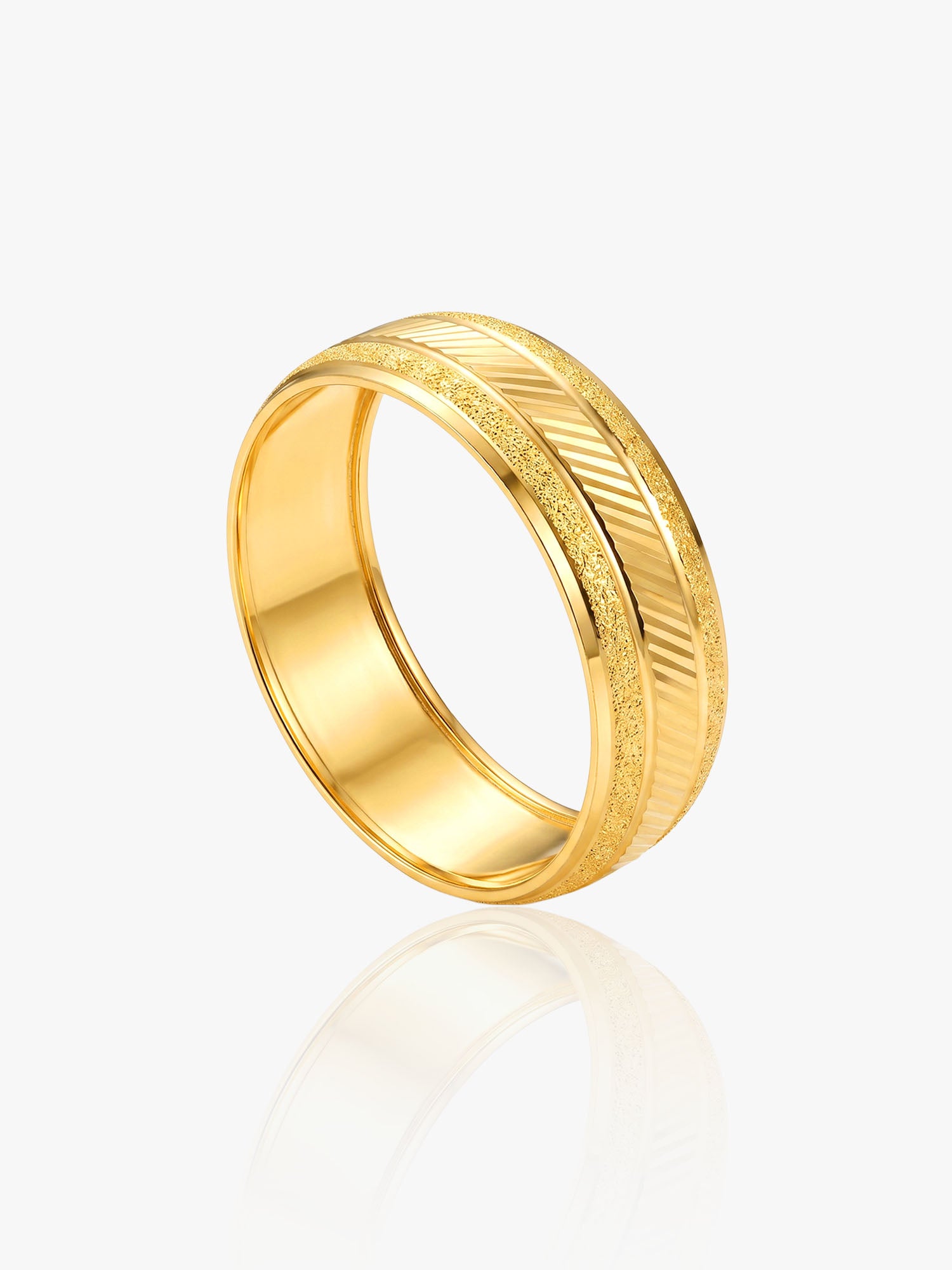 916 Gold Batik 18 Ring