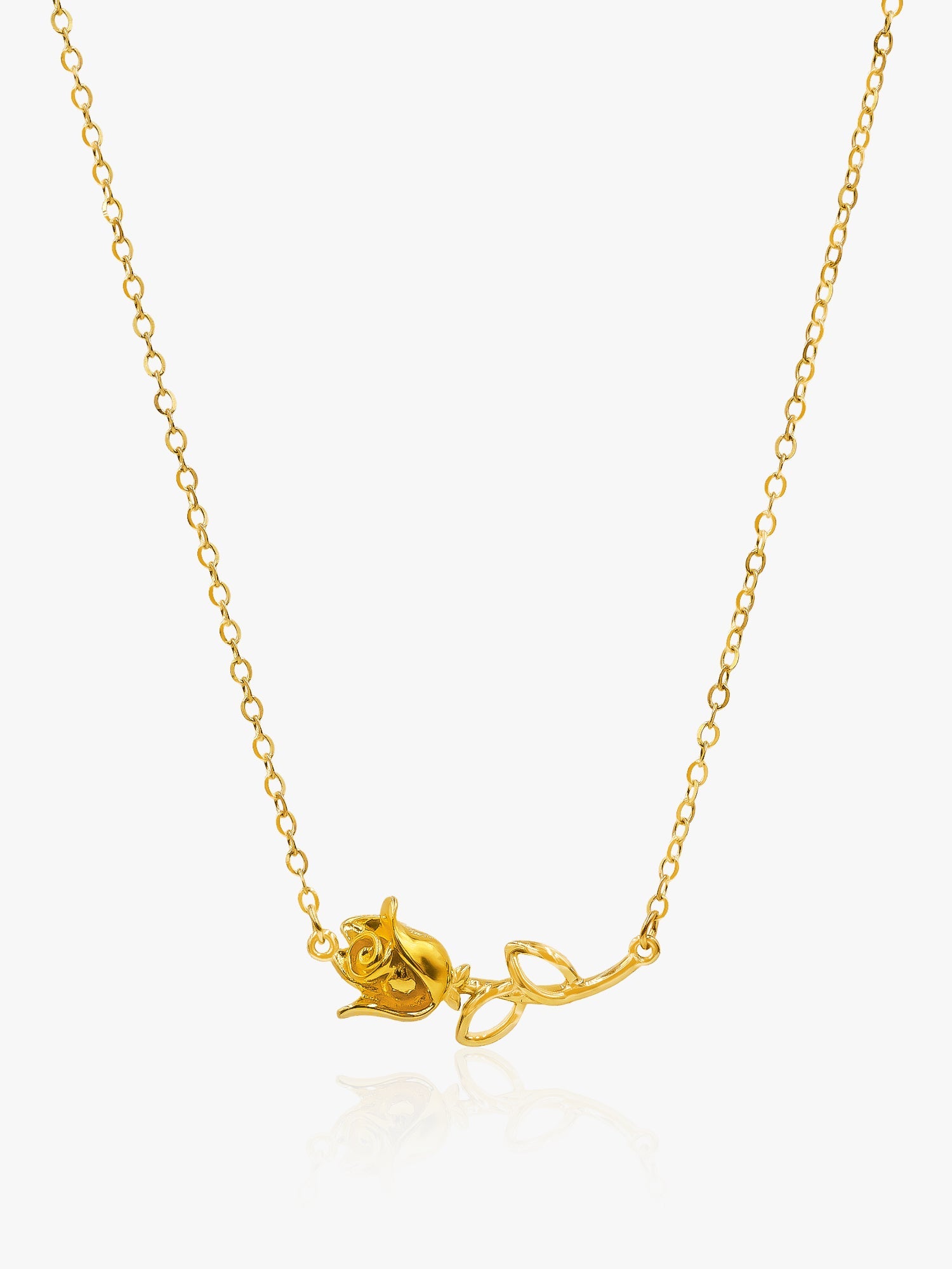 916 Gold Beauty and the Rose Set Chain