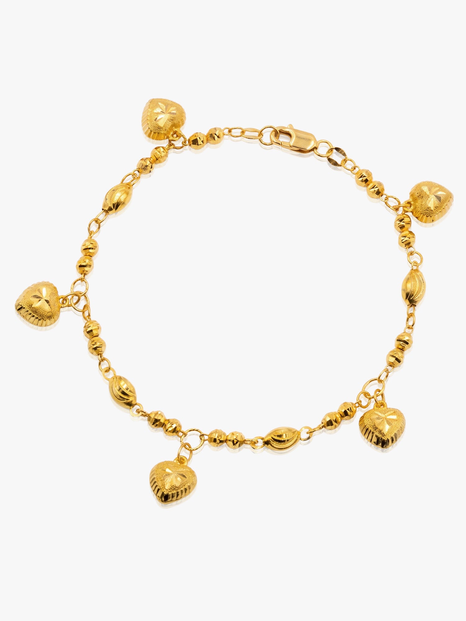 916 Gold Bracelet 5 Heart