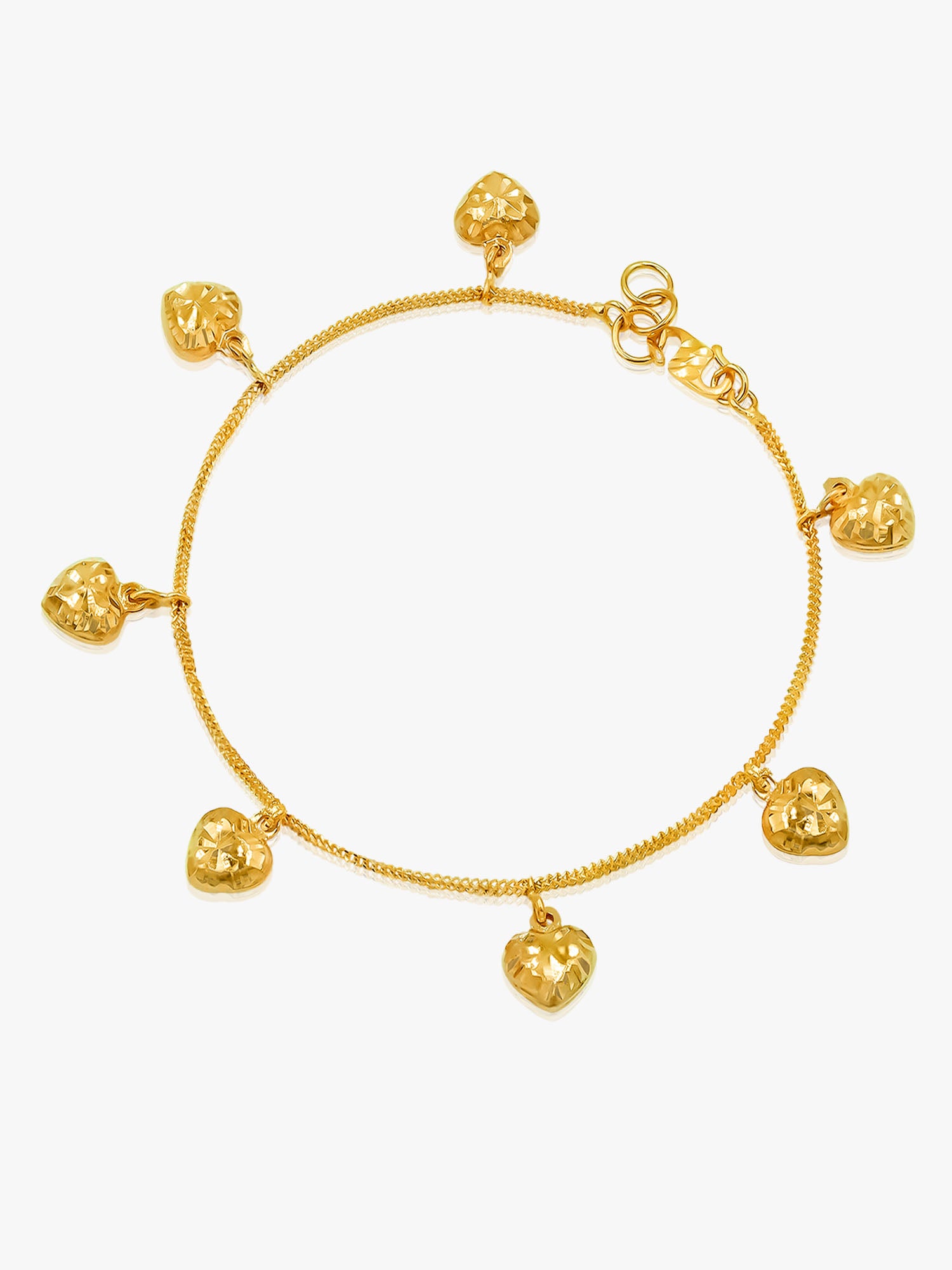 916 Gold Bracelet 7 Heart