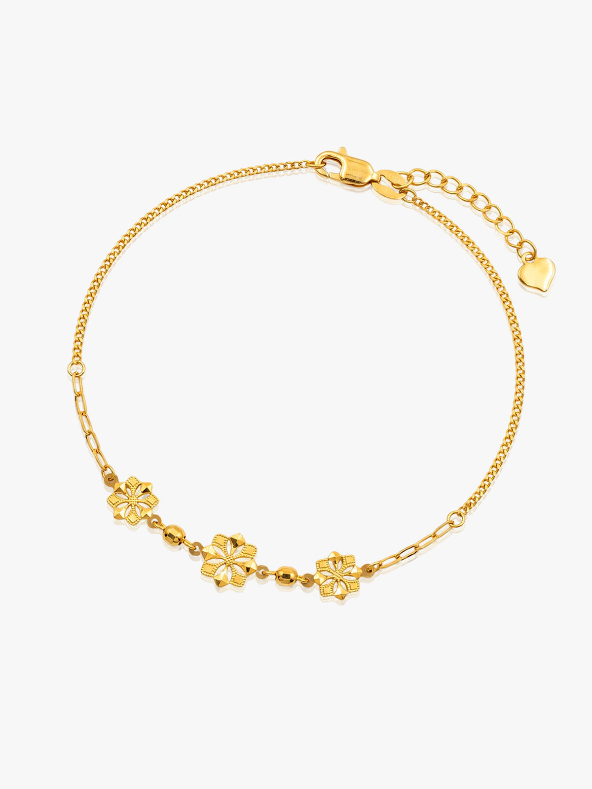 916 Gold Bracelet Snow Design