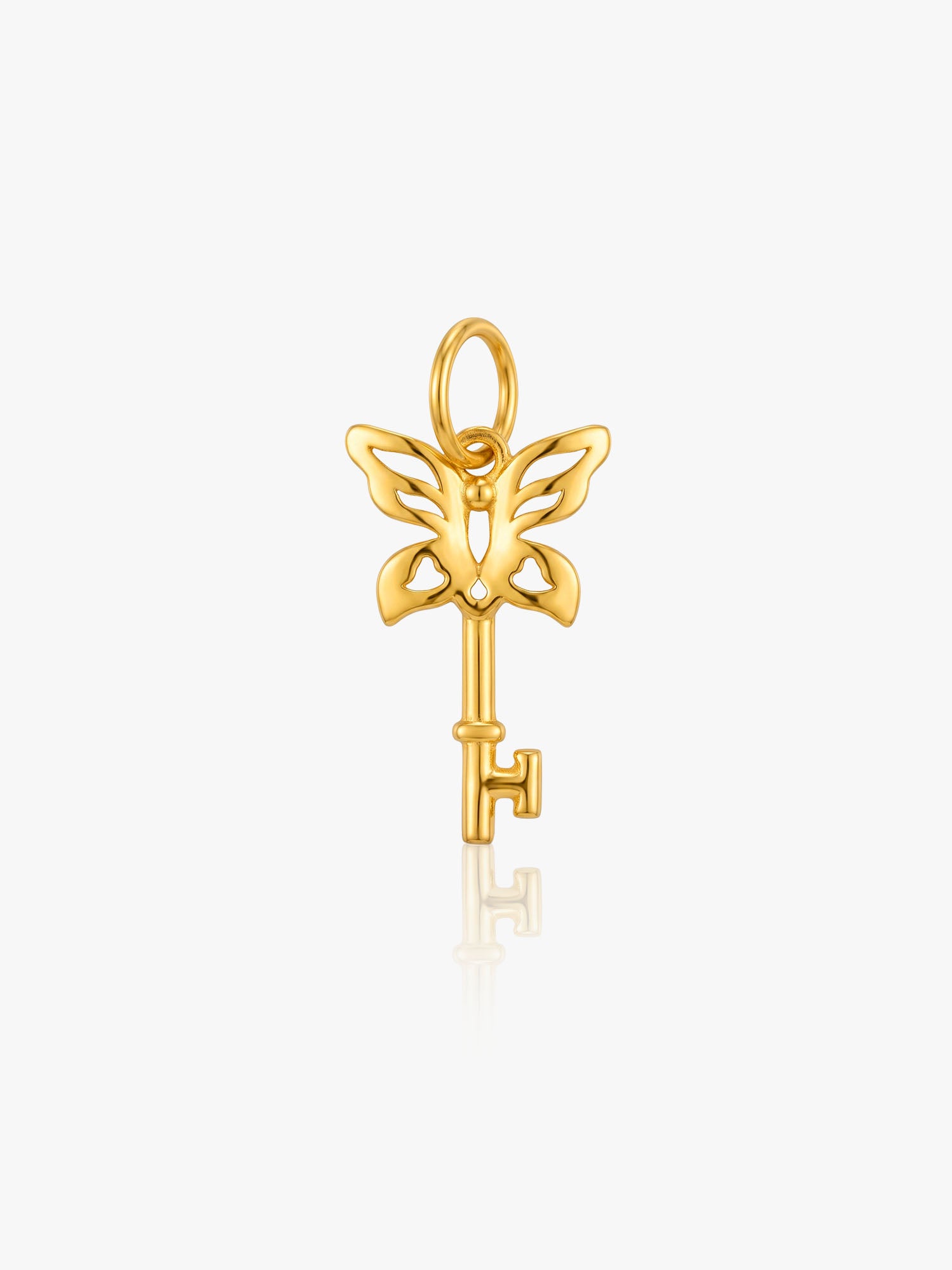 916 Gold Butterfly Key Pendant