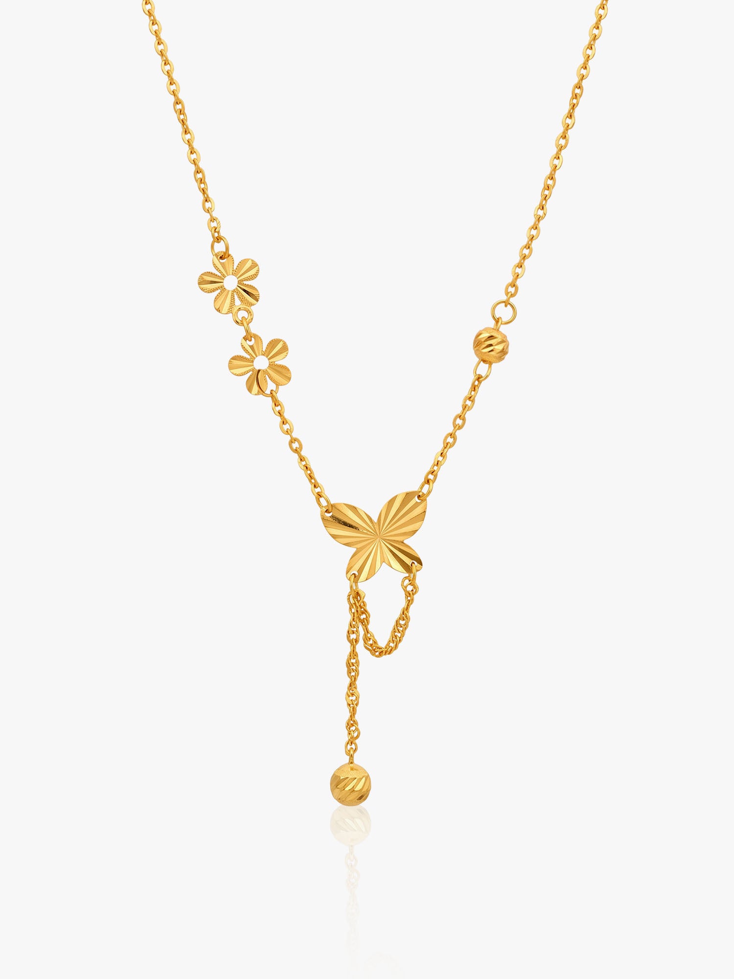 916 Gold Butterfly Link Flower Chain