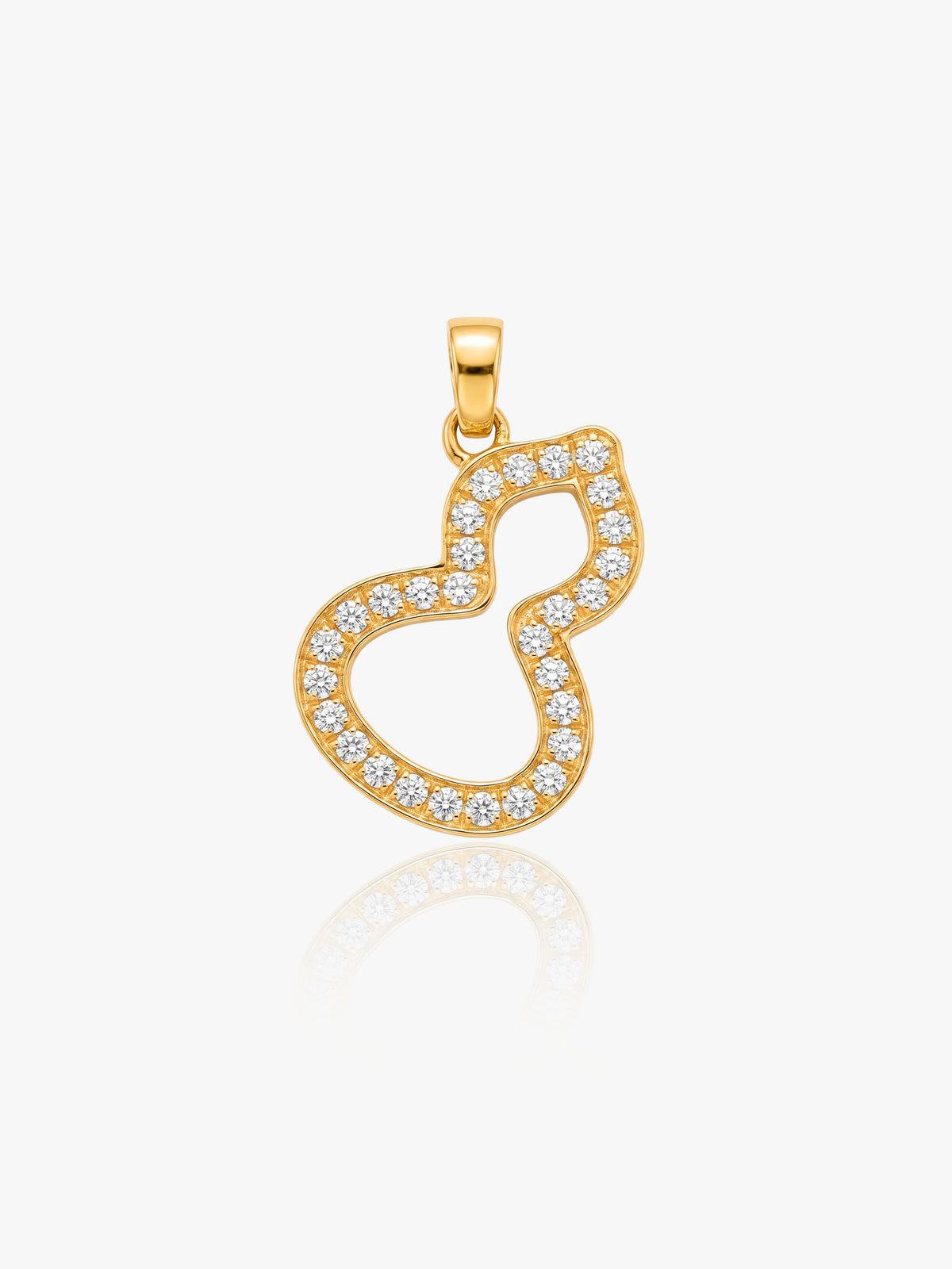 916 Gold CZ Hulu Pendant
