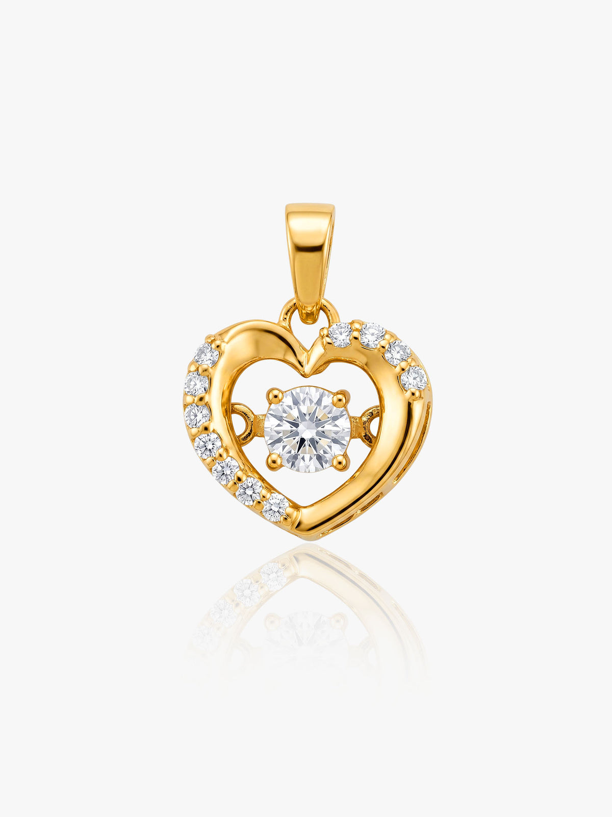 916 Gold CZ Lovez Pendant