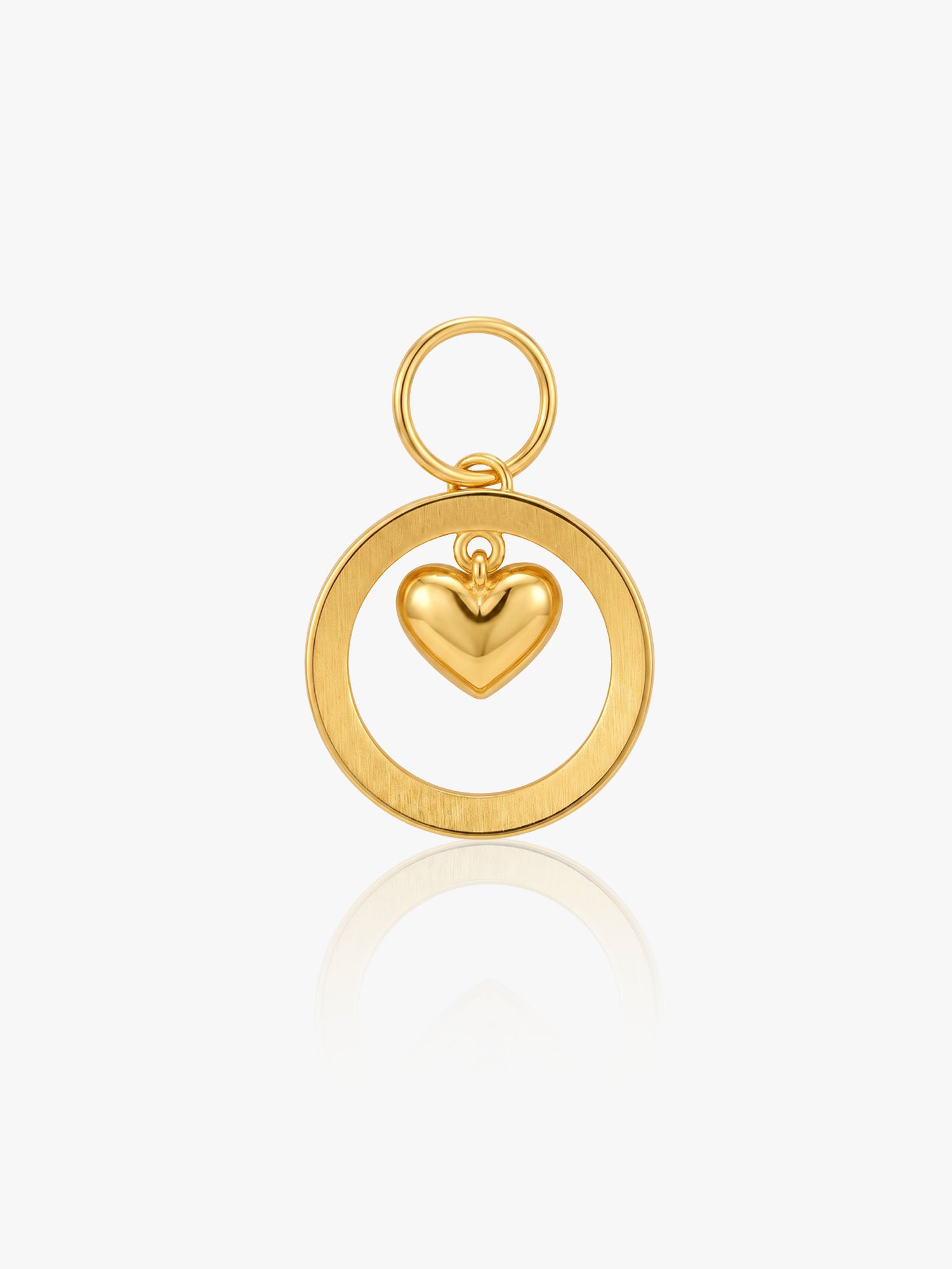 916 Gold Circle Love Pendant