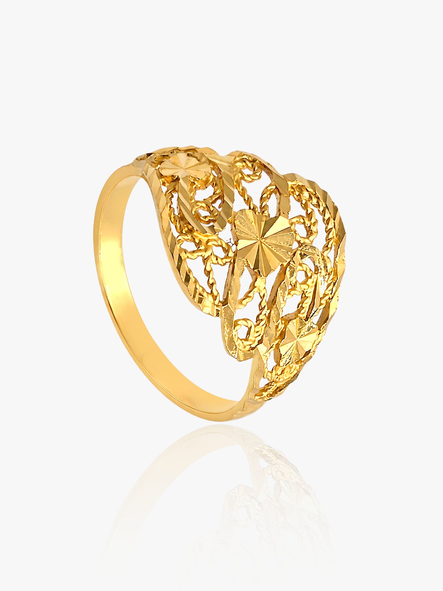 916 Gold Classic Carving Ring
