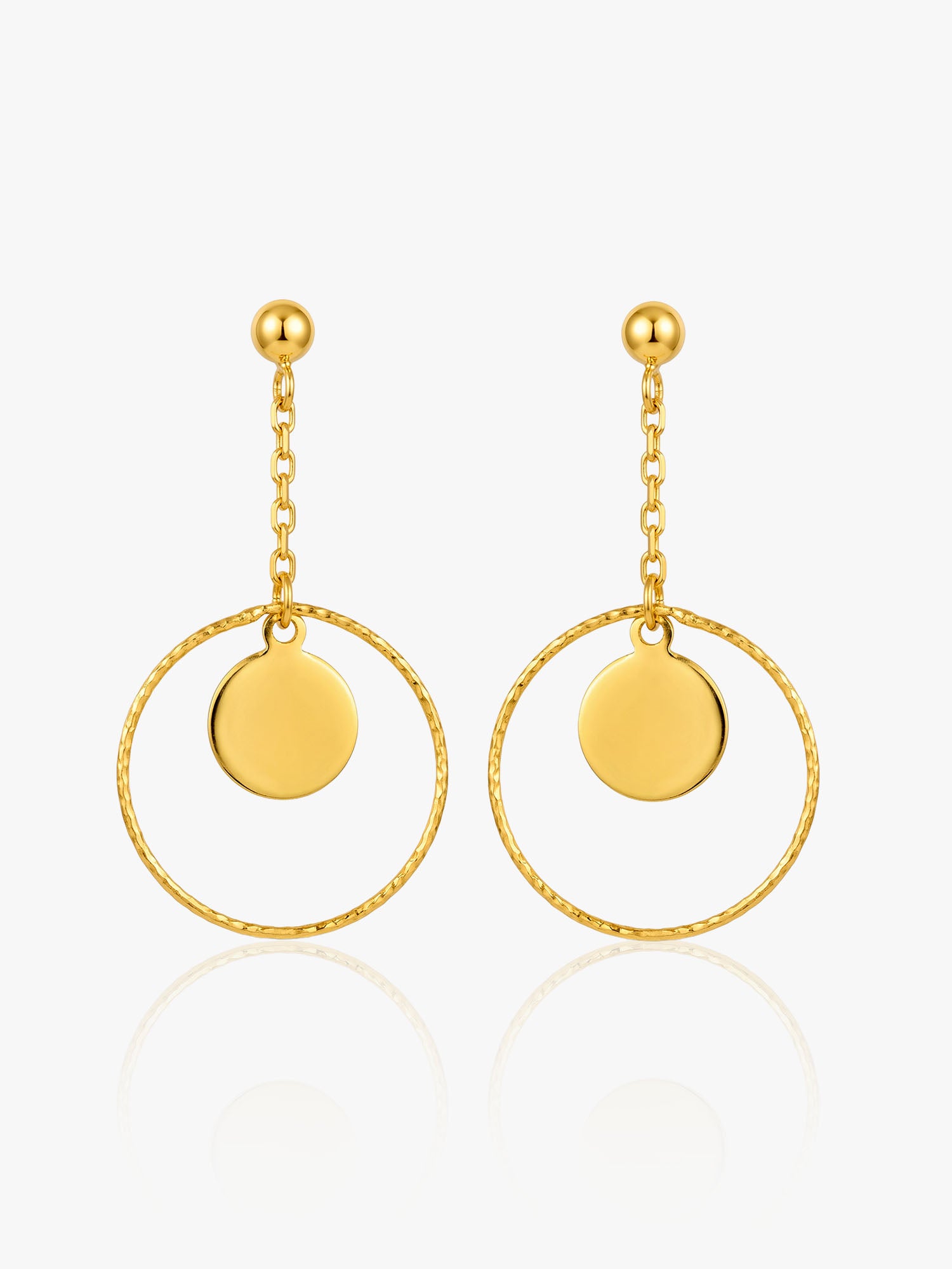 916 Gold Dangle Earring