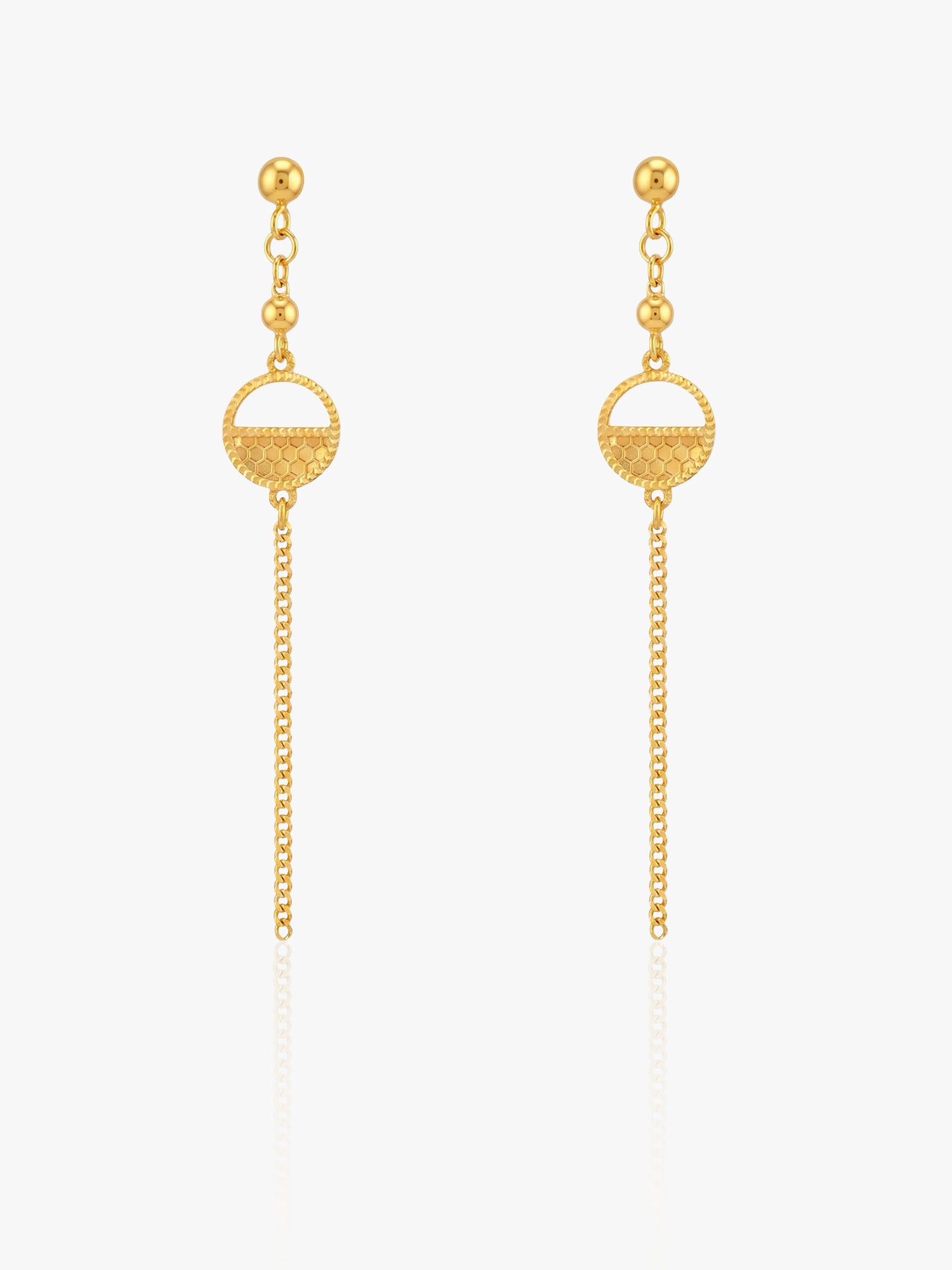 916 Gold Dangling Earring