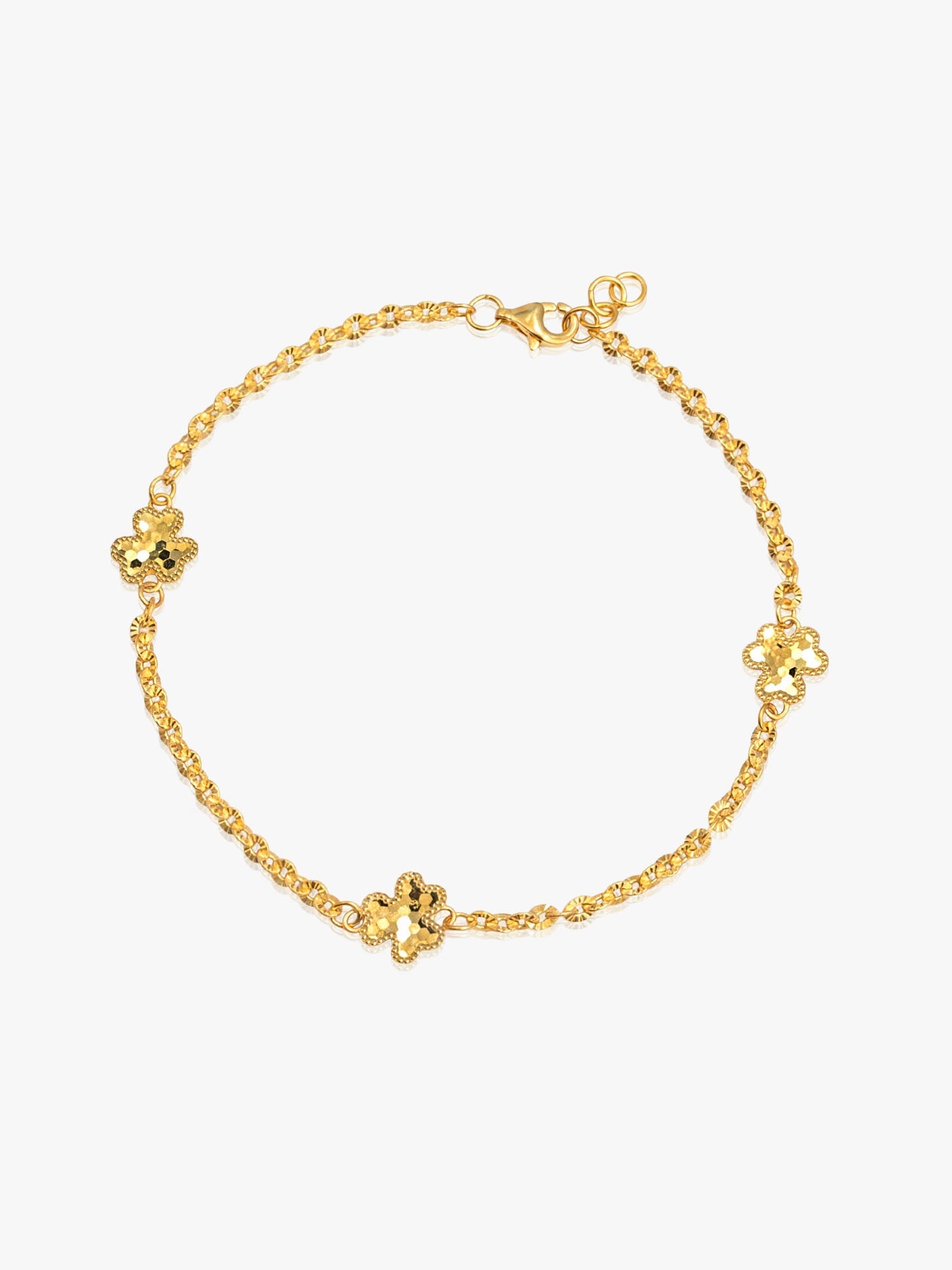 916 Gold Daylight Leaf Bracelet