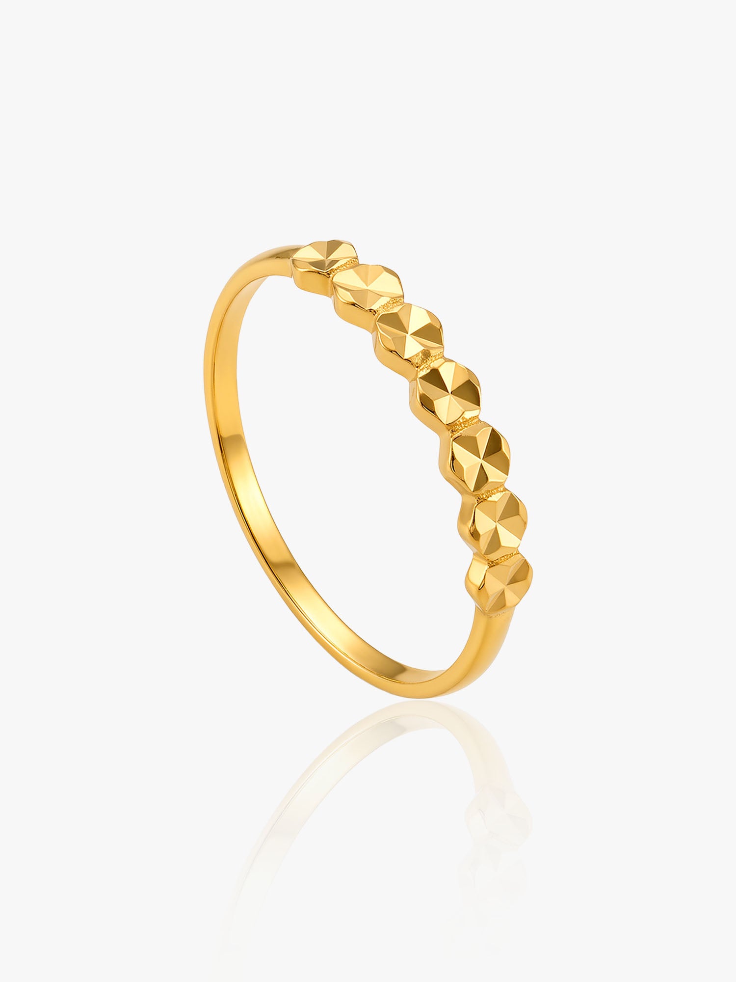 Cincin Rantai Berlian Potong Emas 916