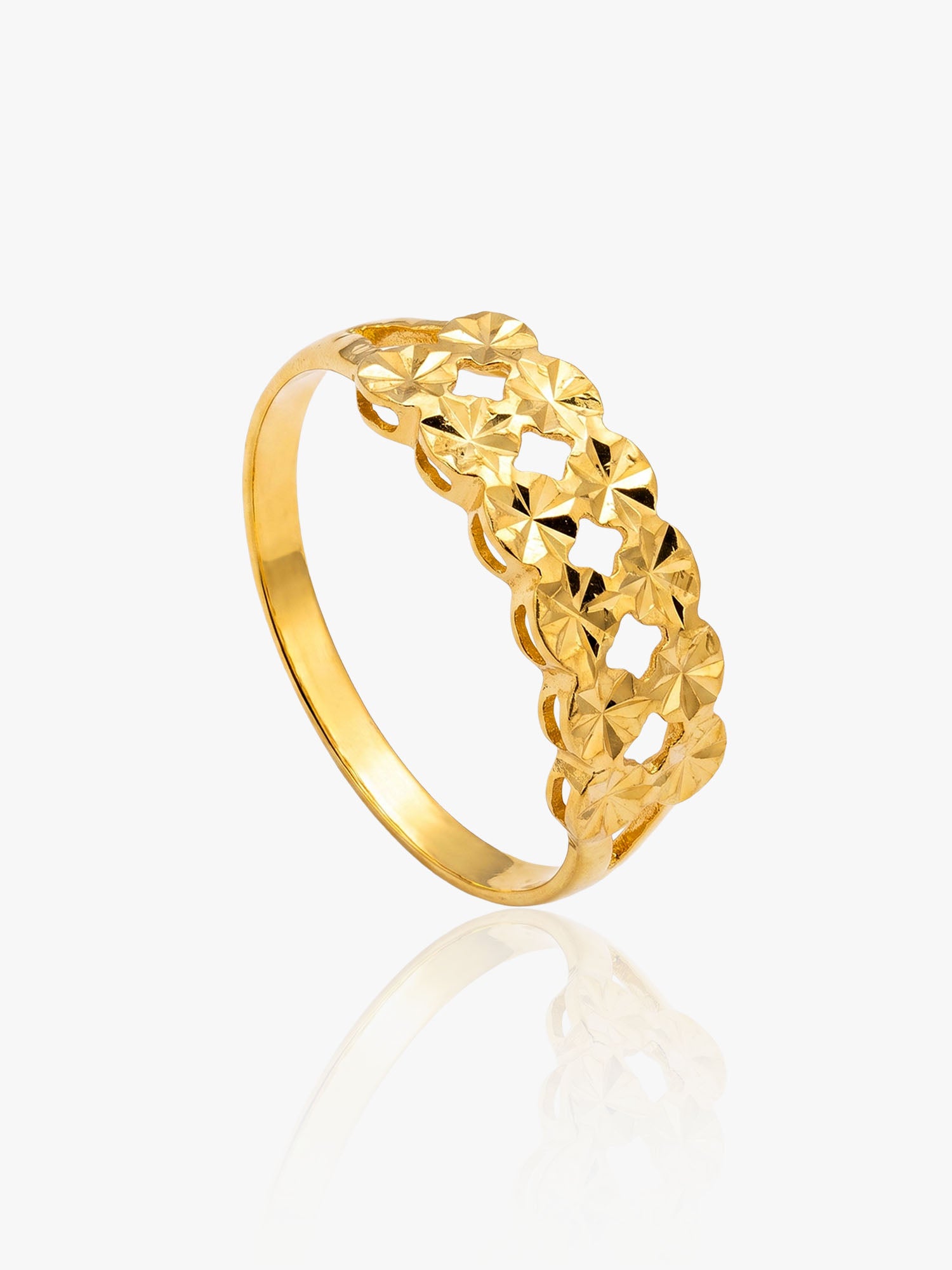 Cincin Emas Berlian Ganda Potongan 916