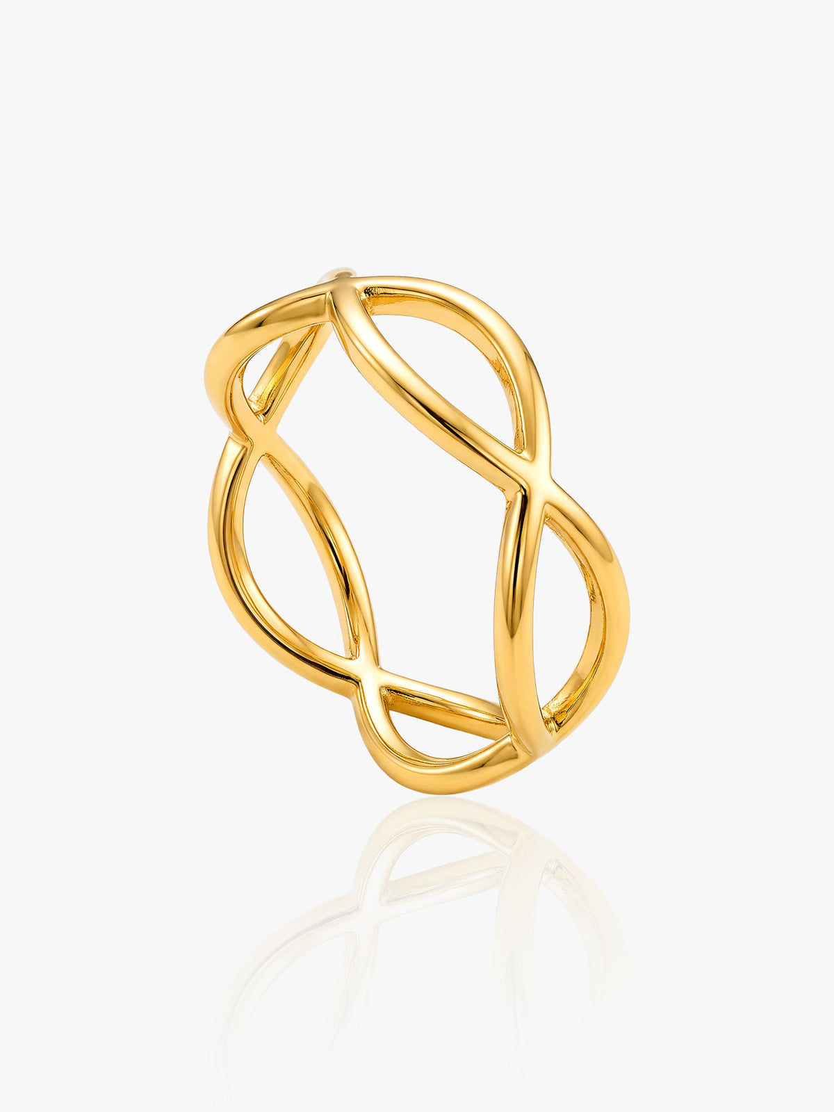 916 Gold Double Loop Ring