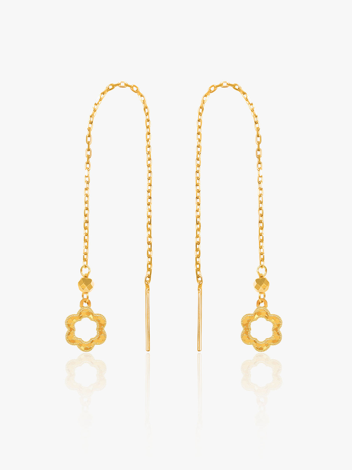 916 Gold Flower Earring