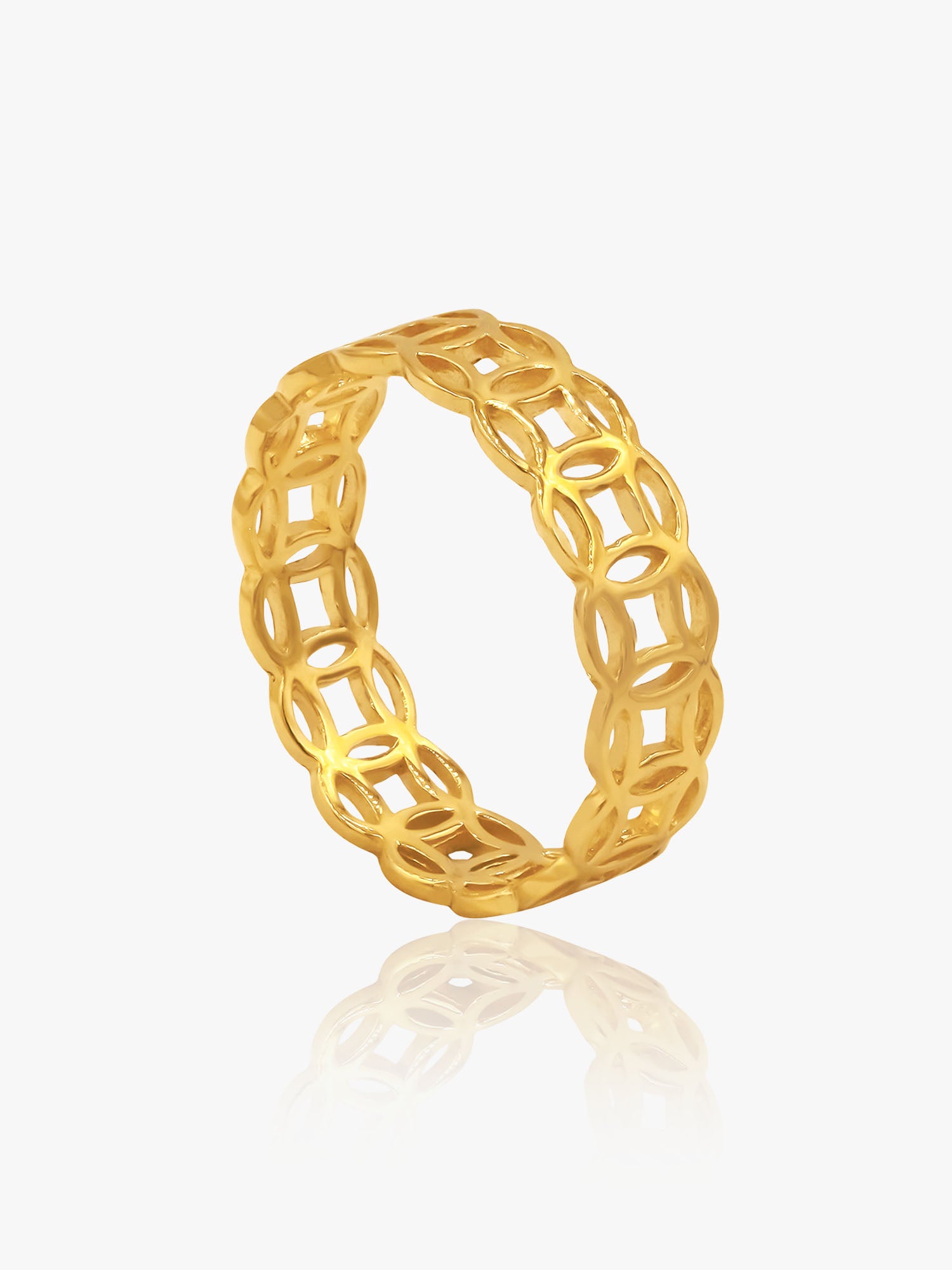 916 Gold Full Coin Ring