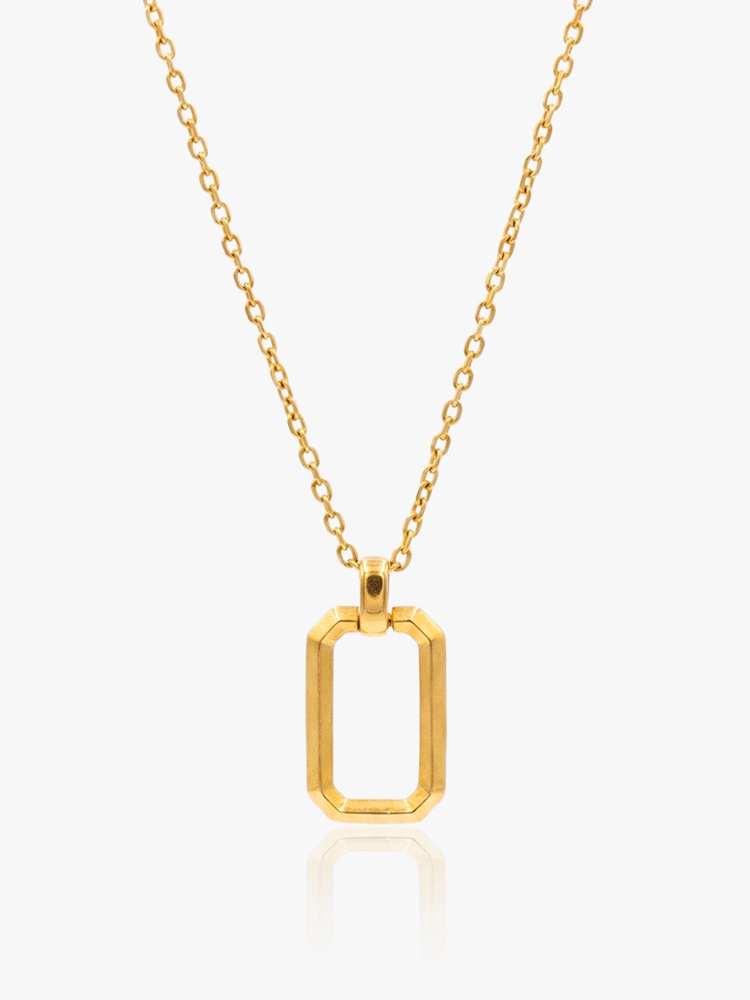 916 Gold Geometric Rectangle Chain