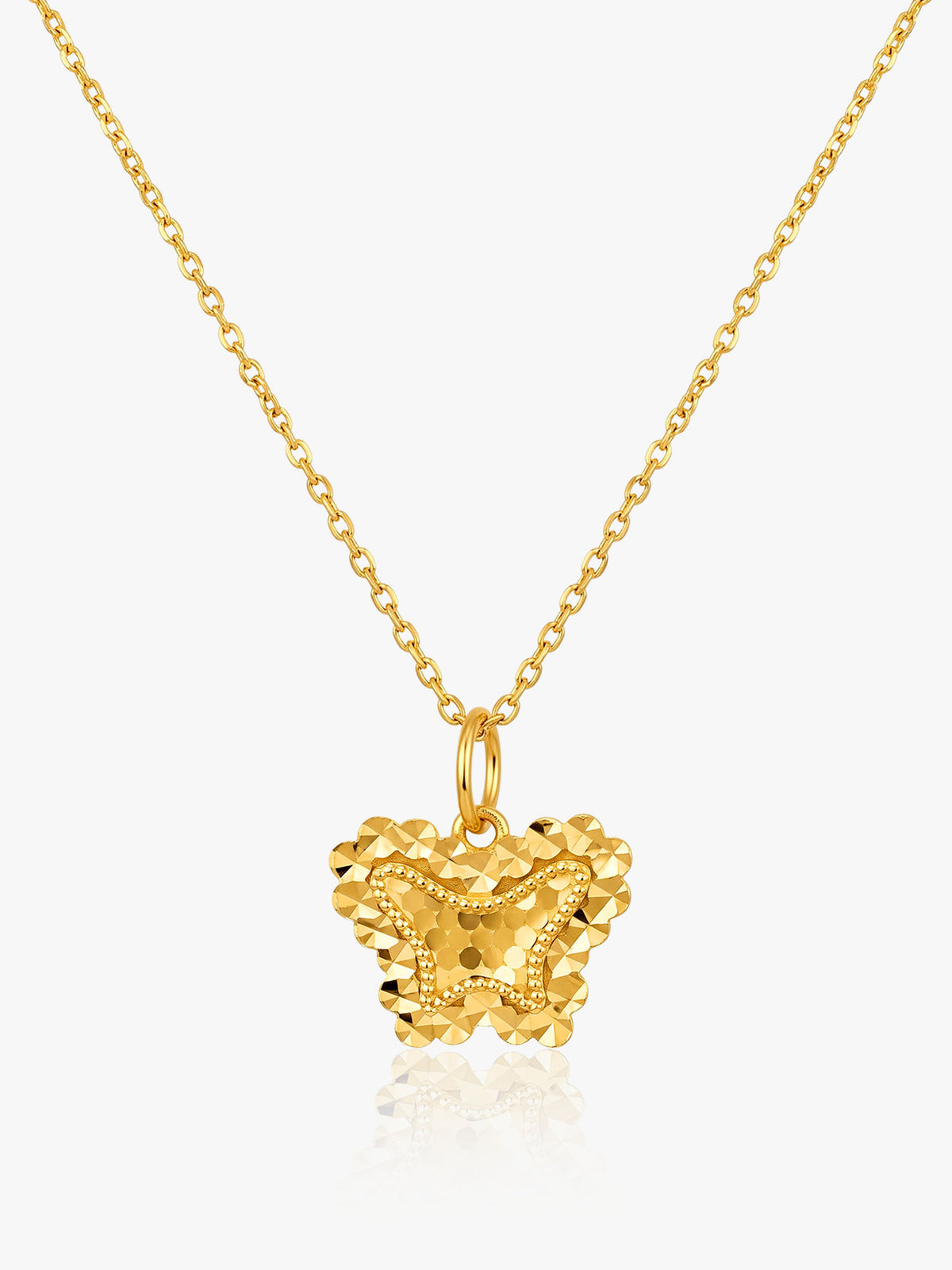 916 Gold Golden Butterfly Chain