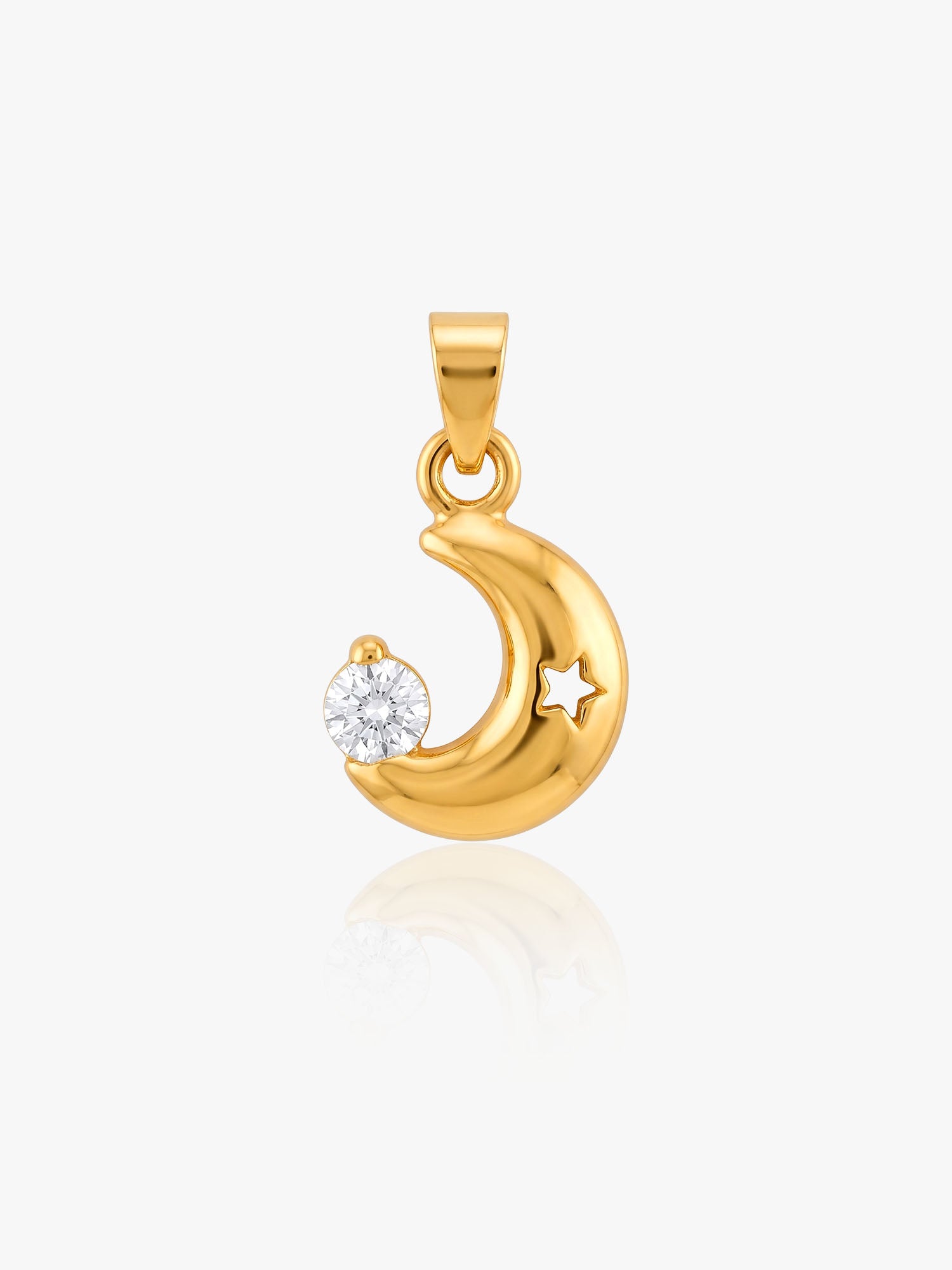 916 Gold Half Moon Pendant