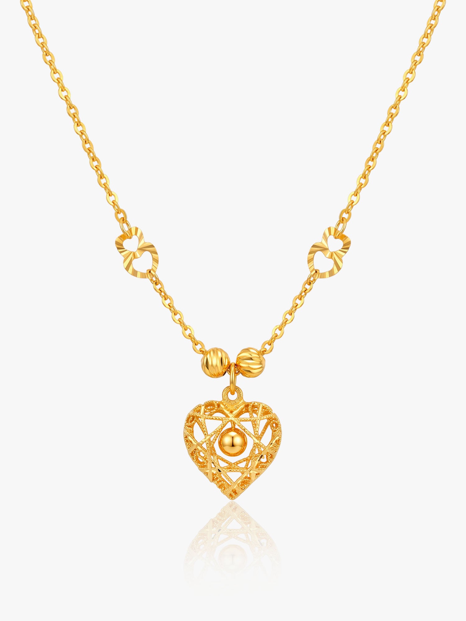 916 Gold Heart Net Chain