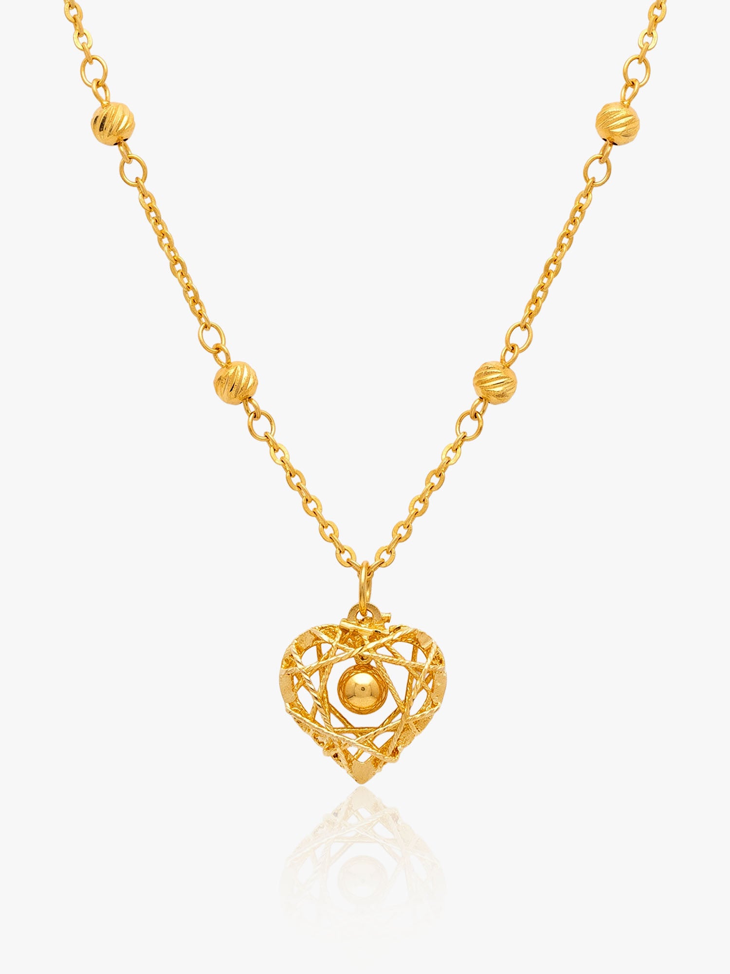 916 Gold Heart Net Chain