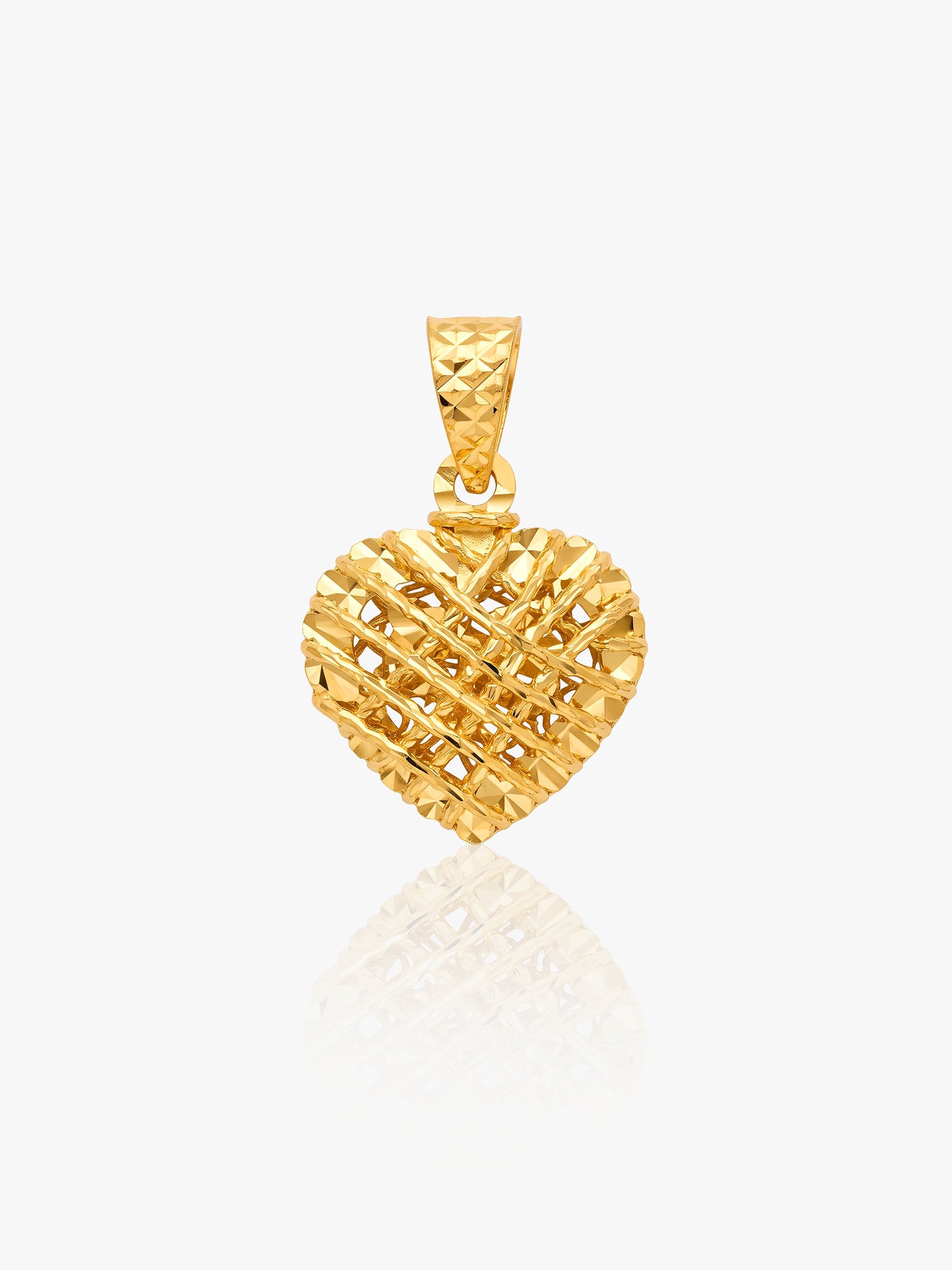 916 Gold Heart Pendant VIII