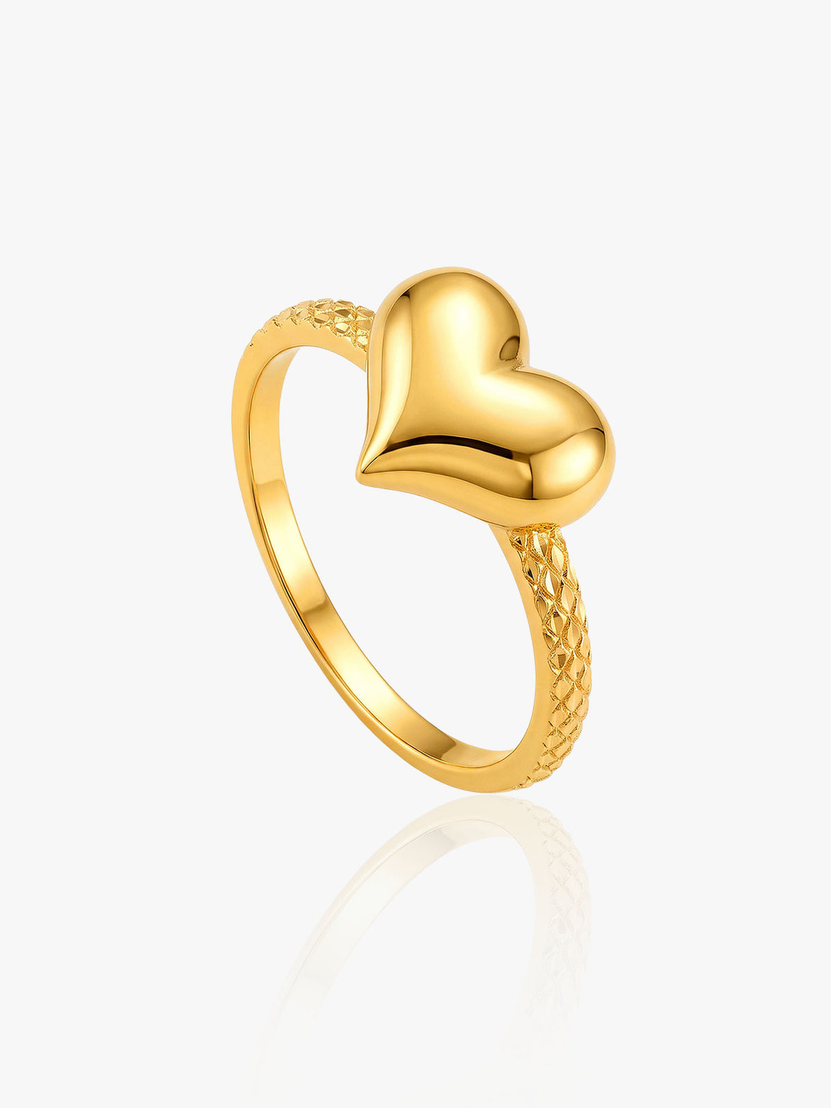 916 Gold Heart Pop Ring
