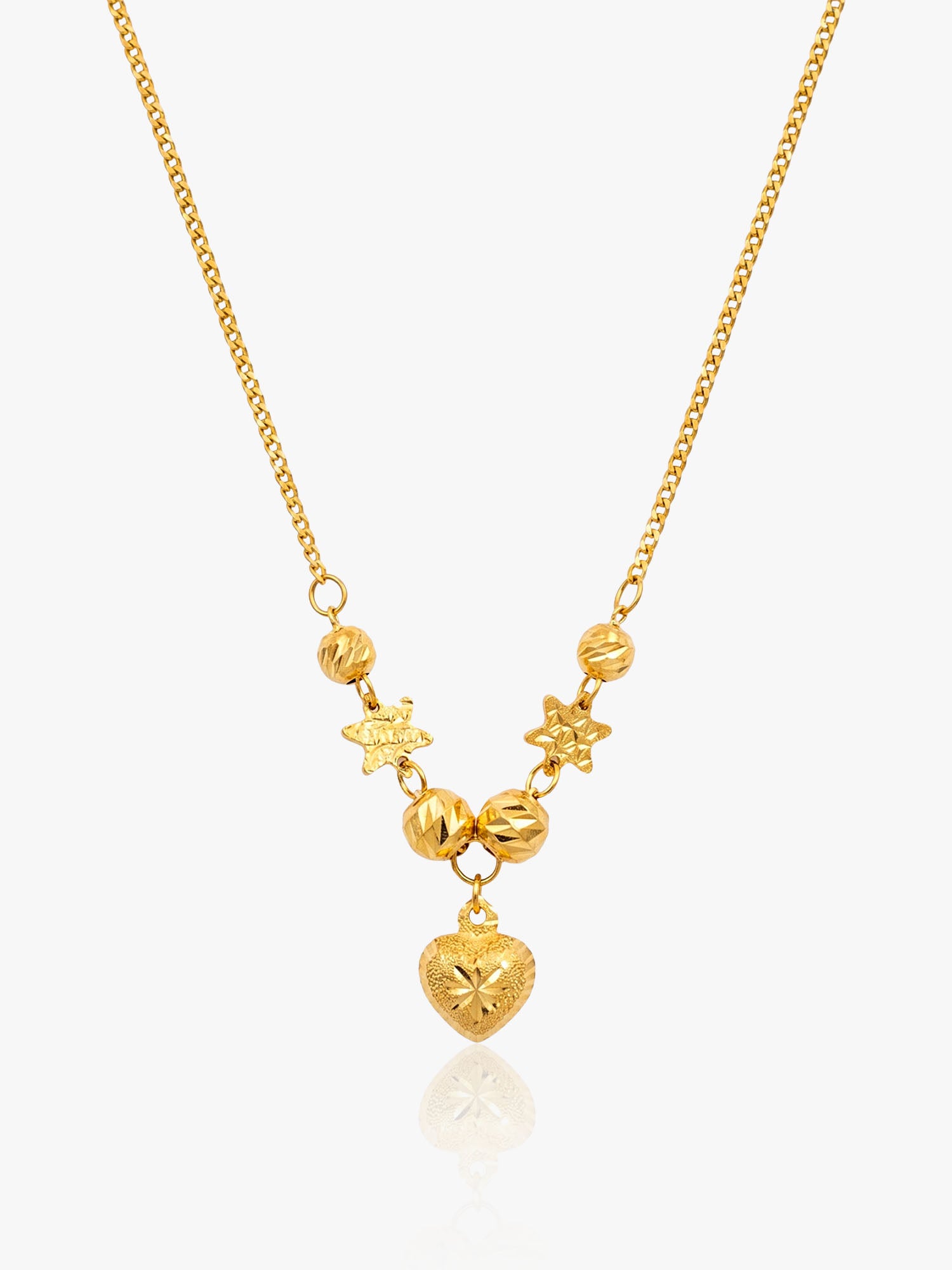 916 Gold Heart With Star