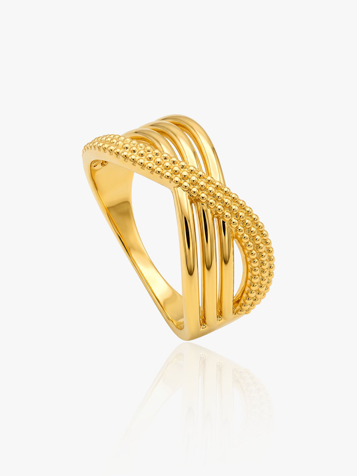 916 Gold Infinity Twist Ring