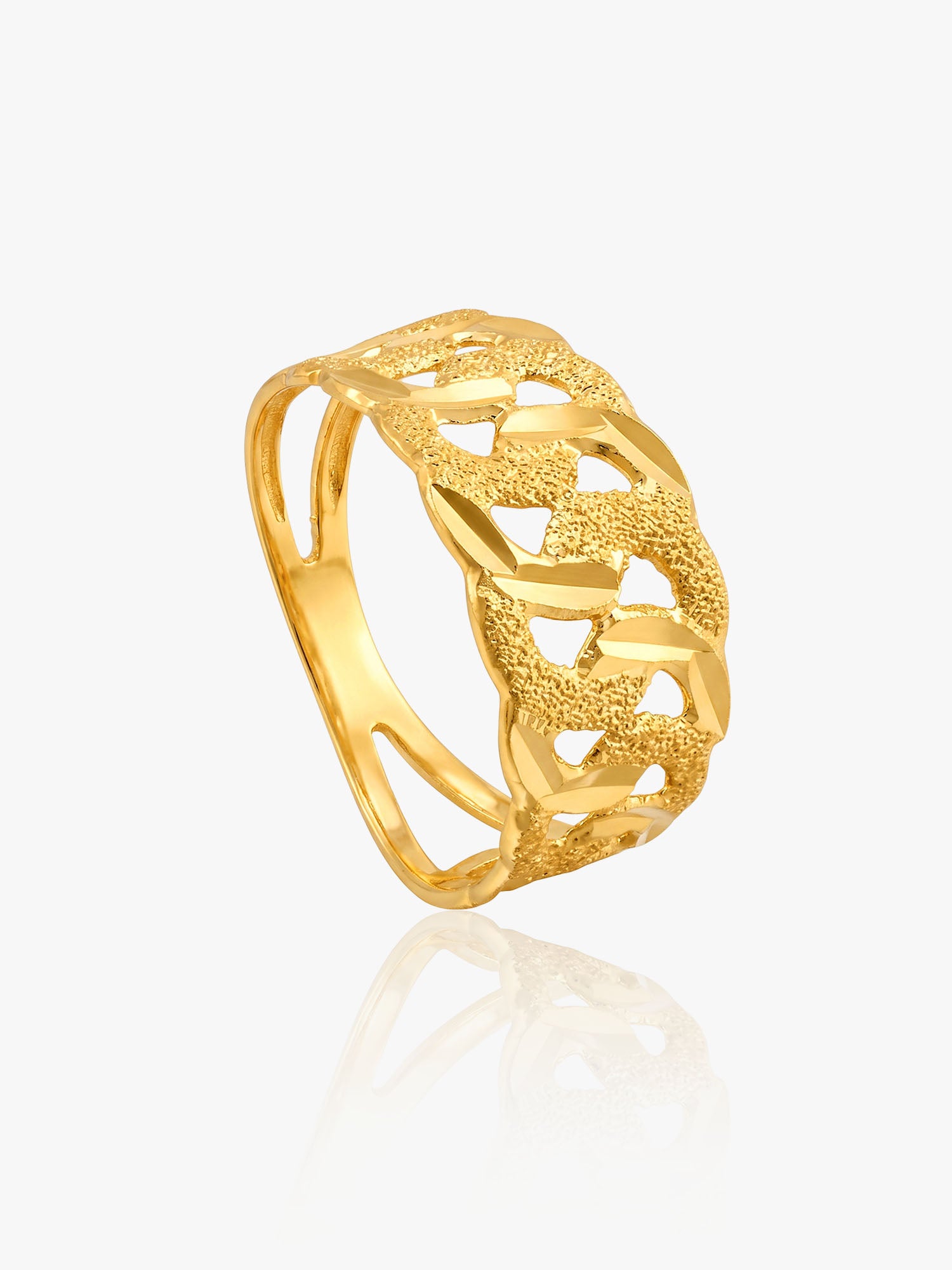 916 Gold Infinity Wave Ring