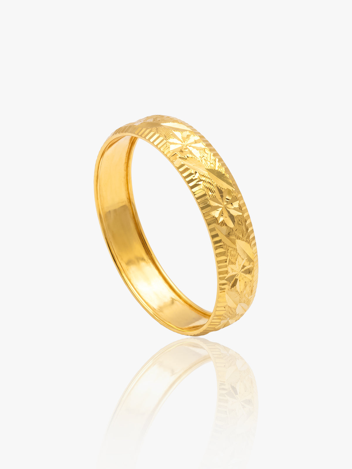 916 Gold LG Batik Ring