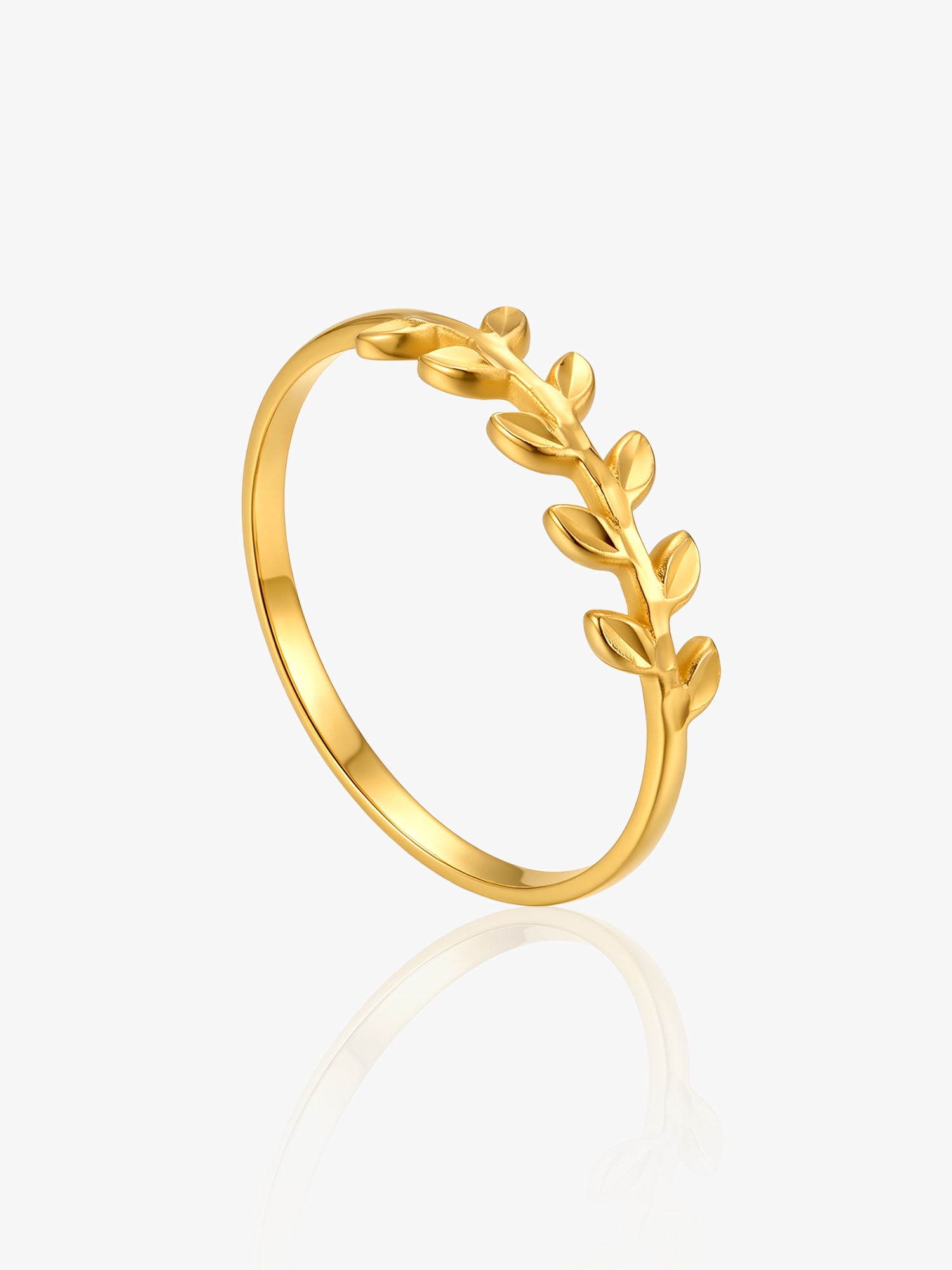 Cincin Pita Daun Emas 916