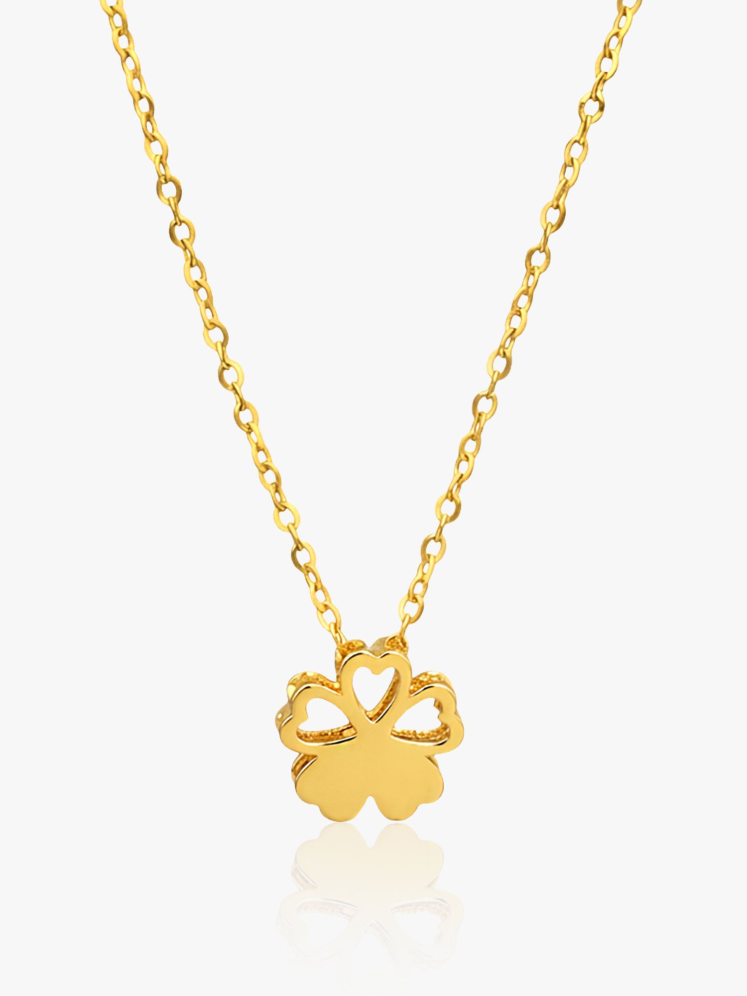 916 Gold Leaf Clover Chain Set