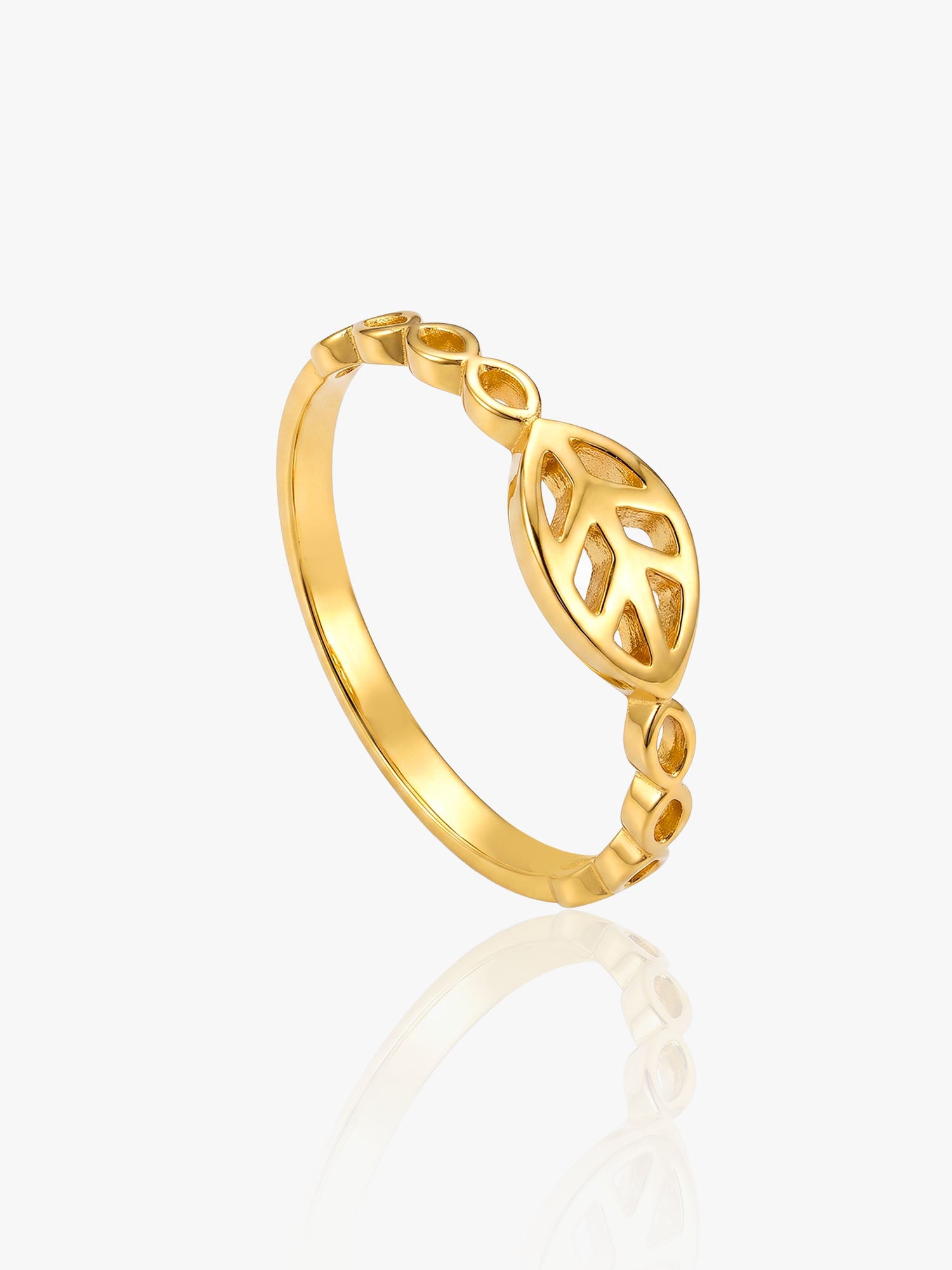 916 Gold Leaf Ring