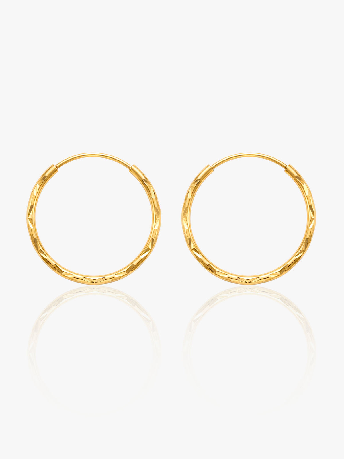 916 Gold Light Hoop Earring (15mm series)
