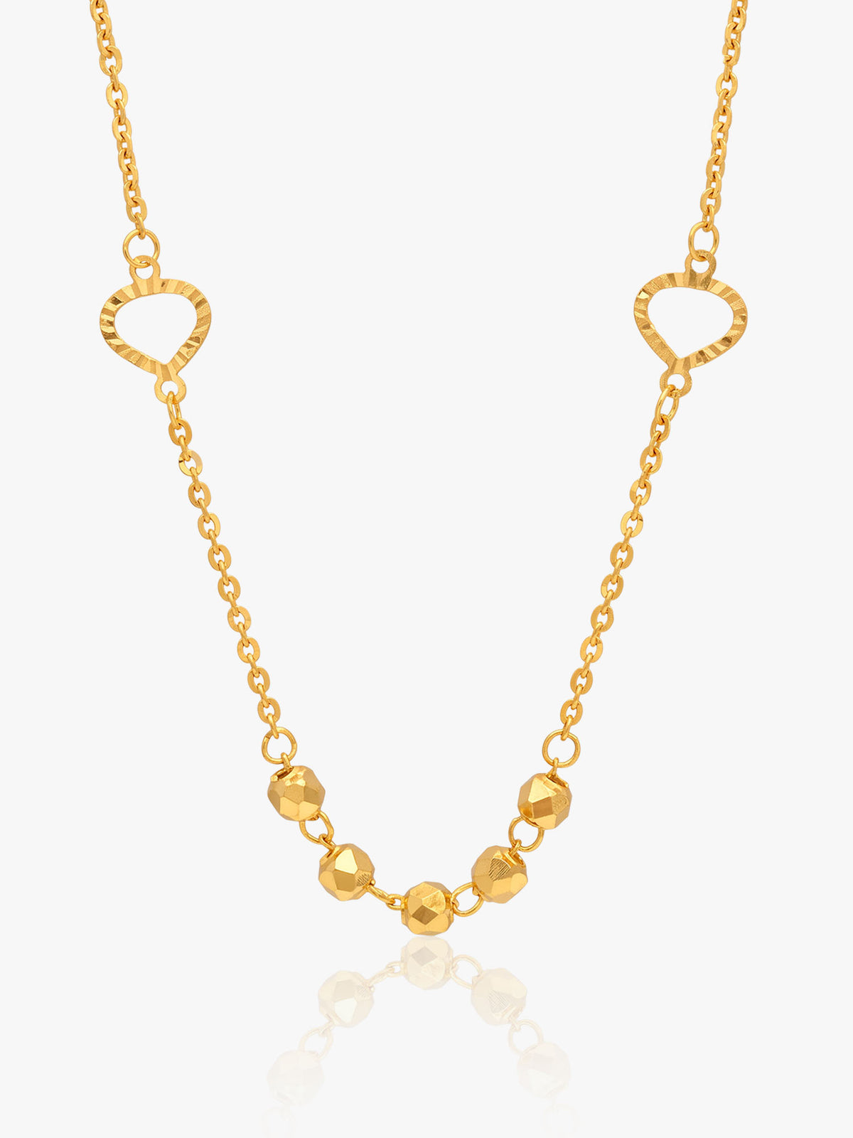 916 Gold Link Ball Chain Set