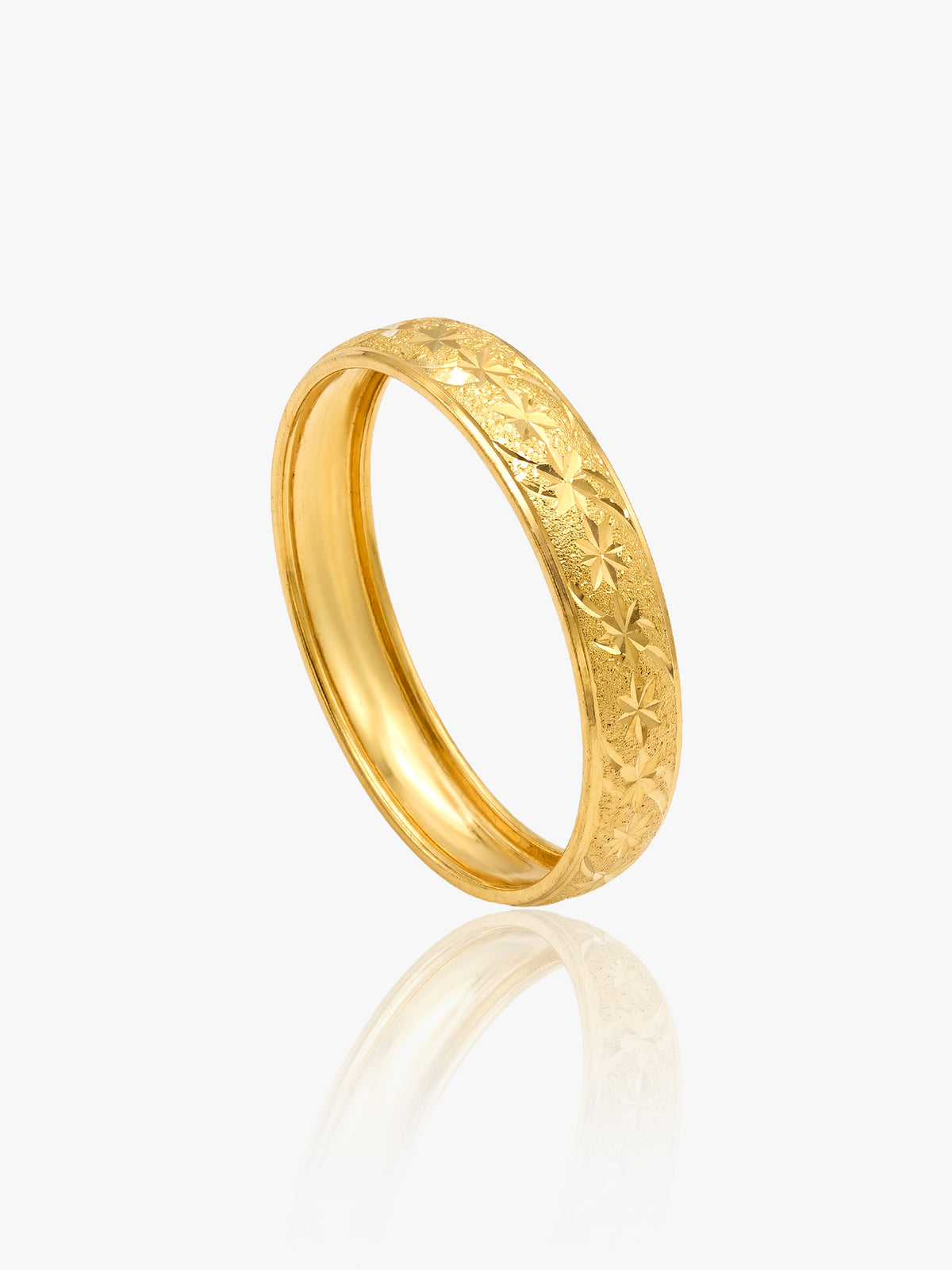 916 Gold Link Star Batik Ring