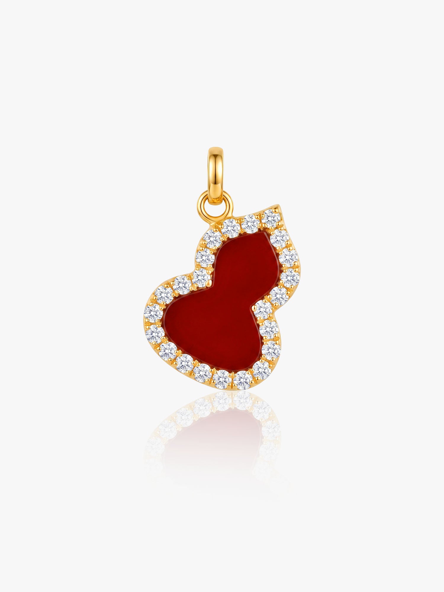 916 Gold Red Hulu Pendant